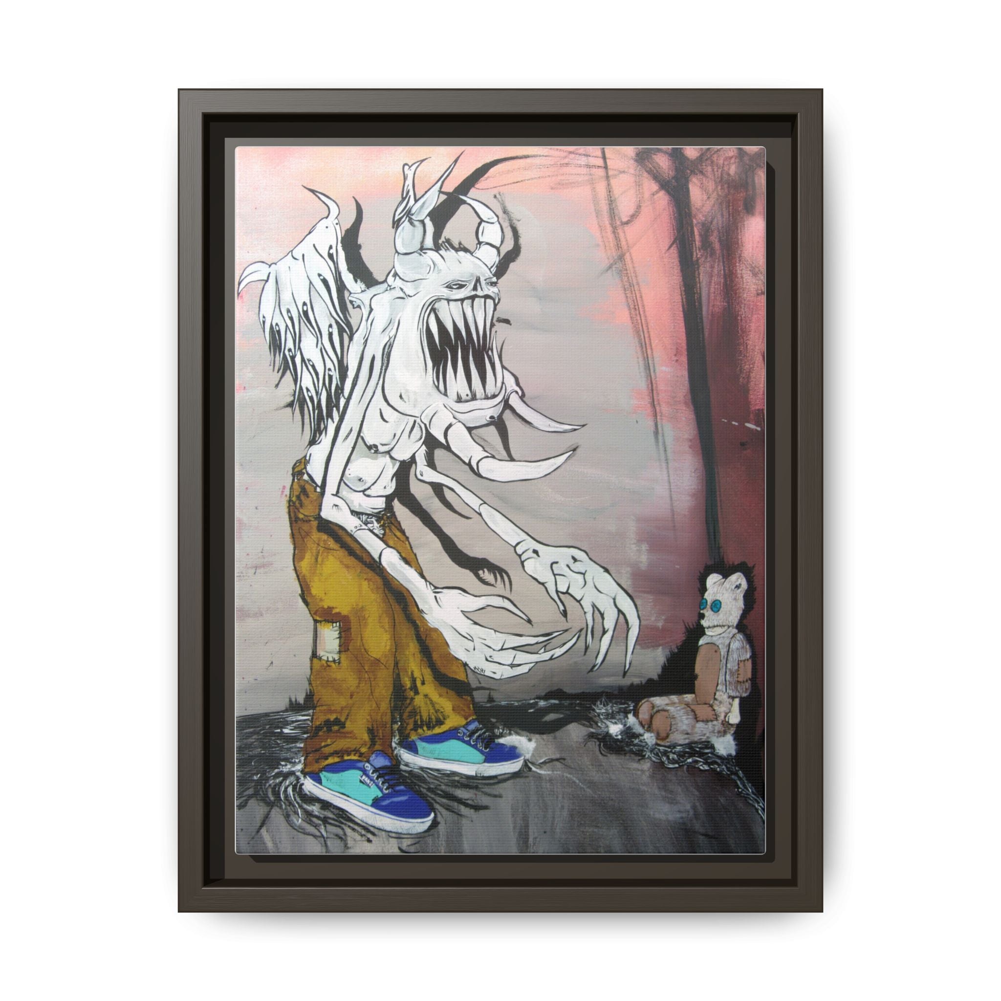 "Boogieman in slacks canvas Print by Larry White