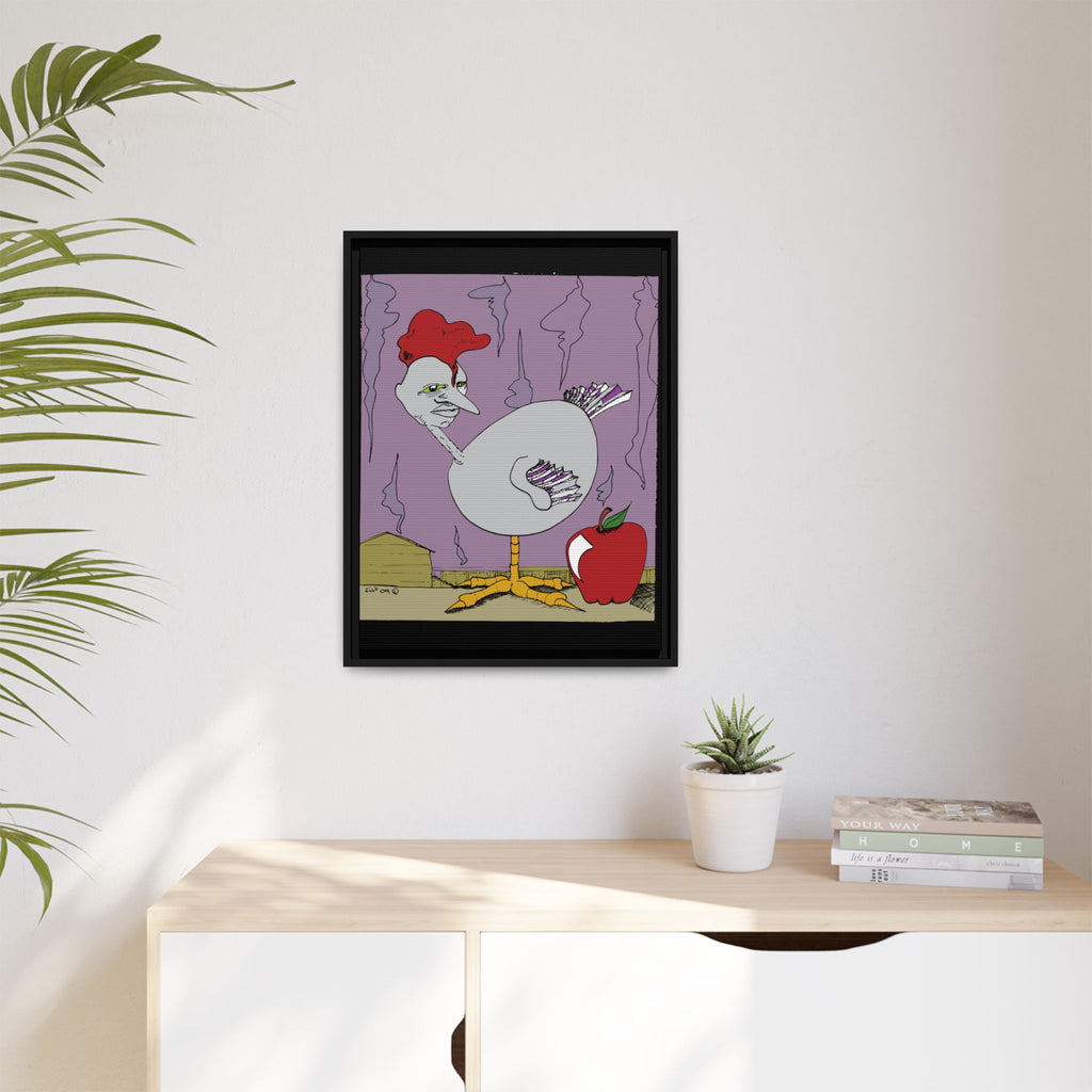 "Ass apple" Framed Canvas Art by Larry White