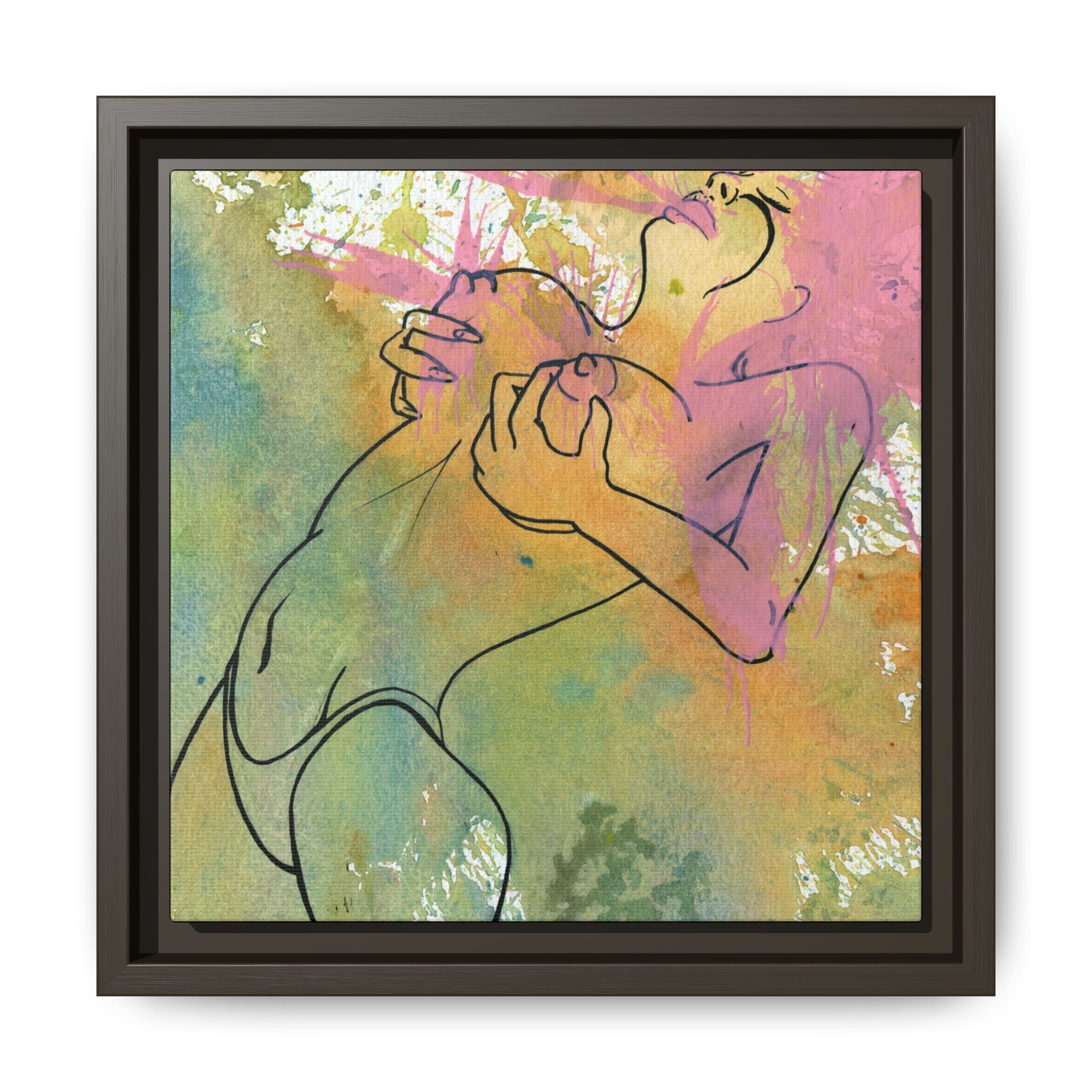 "Pinking" Canvas Framed print By Larry White
