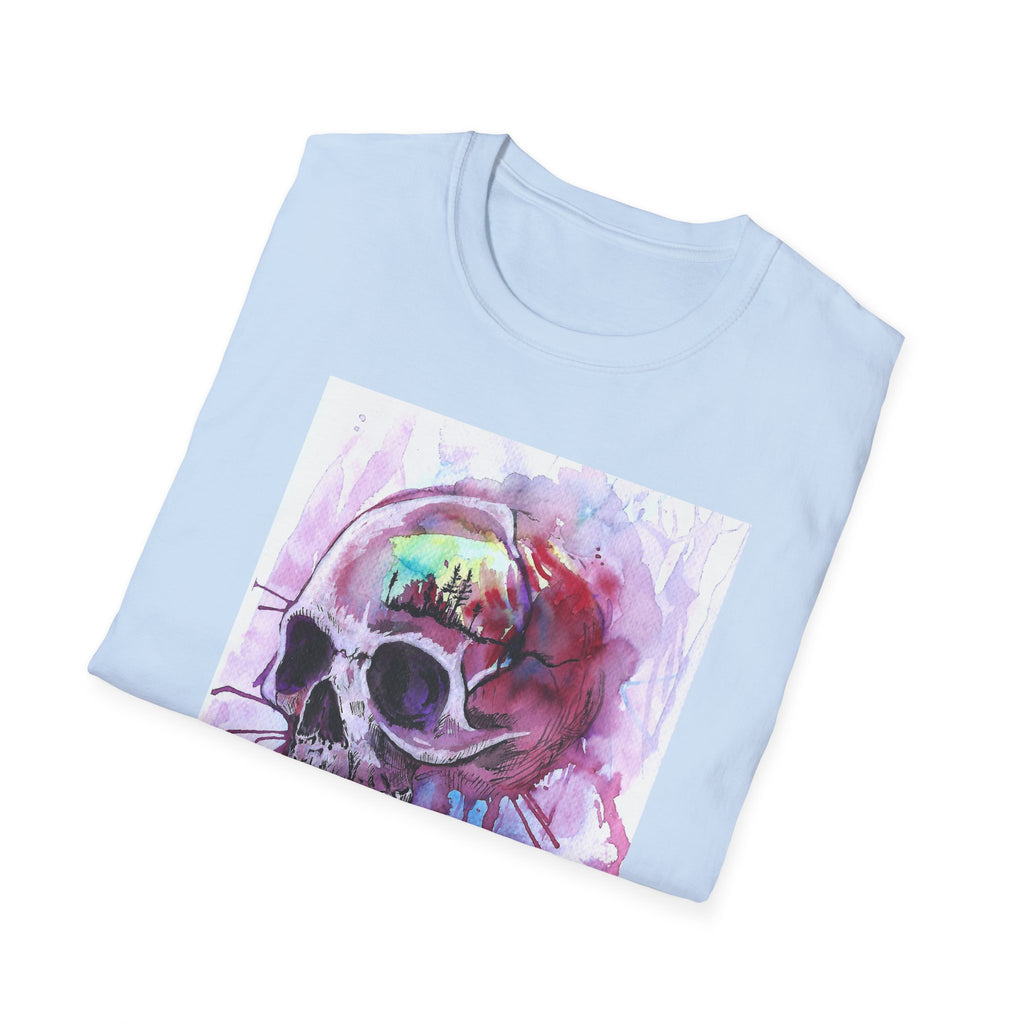 "Sweet Home" Art T-Shirt — Colorful Drip Skull Art Tee