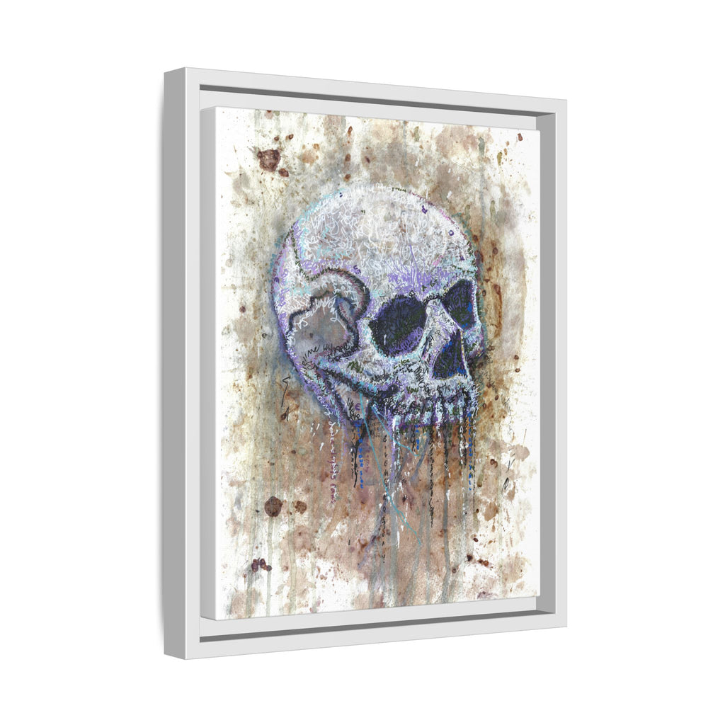 "Albums" Skull Art by Larry White  Framed Matte Canvas —