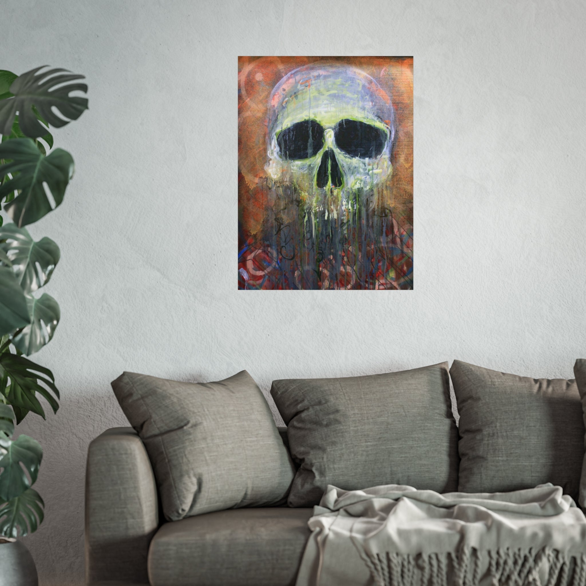Fisherman's Friend Skull Art Poster — Dripping Fine Art Print by Larry White