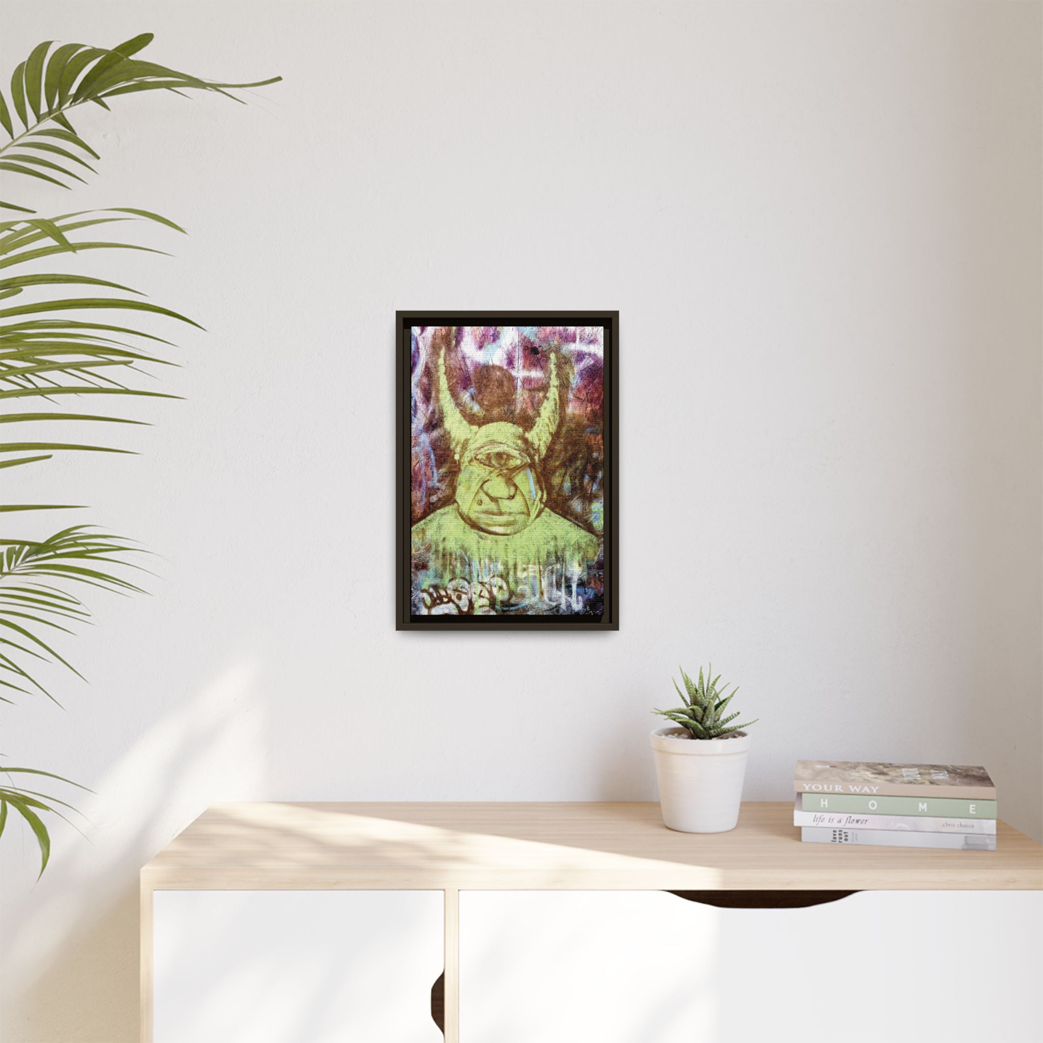 Cyclops Viking Art Print canvas print by Larry White