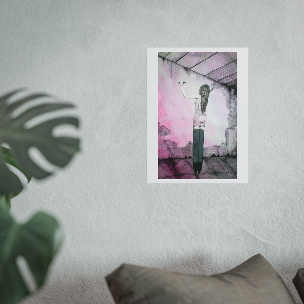 Fine Art Poster — "She Is Sharp" Feminine Illustration by Larry White