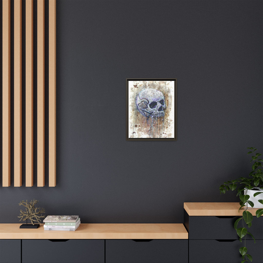 "Albums" Skull Art by Larry White  Framed Matte Canvas —