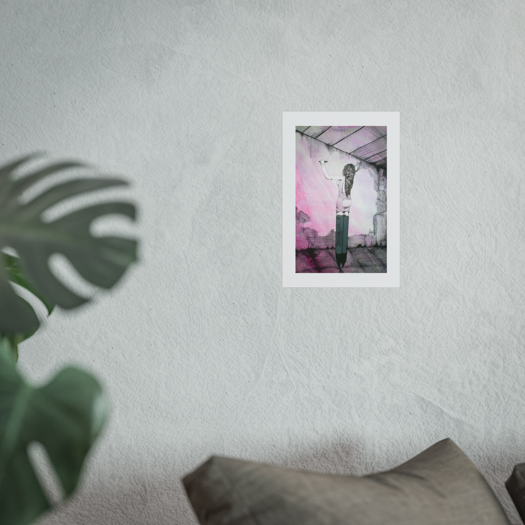 Fine Art Poster — "She Is Sharp" Feminine Illustration by Larry White