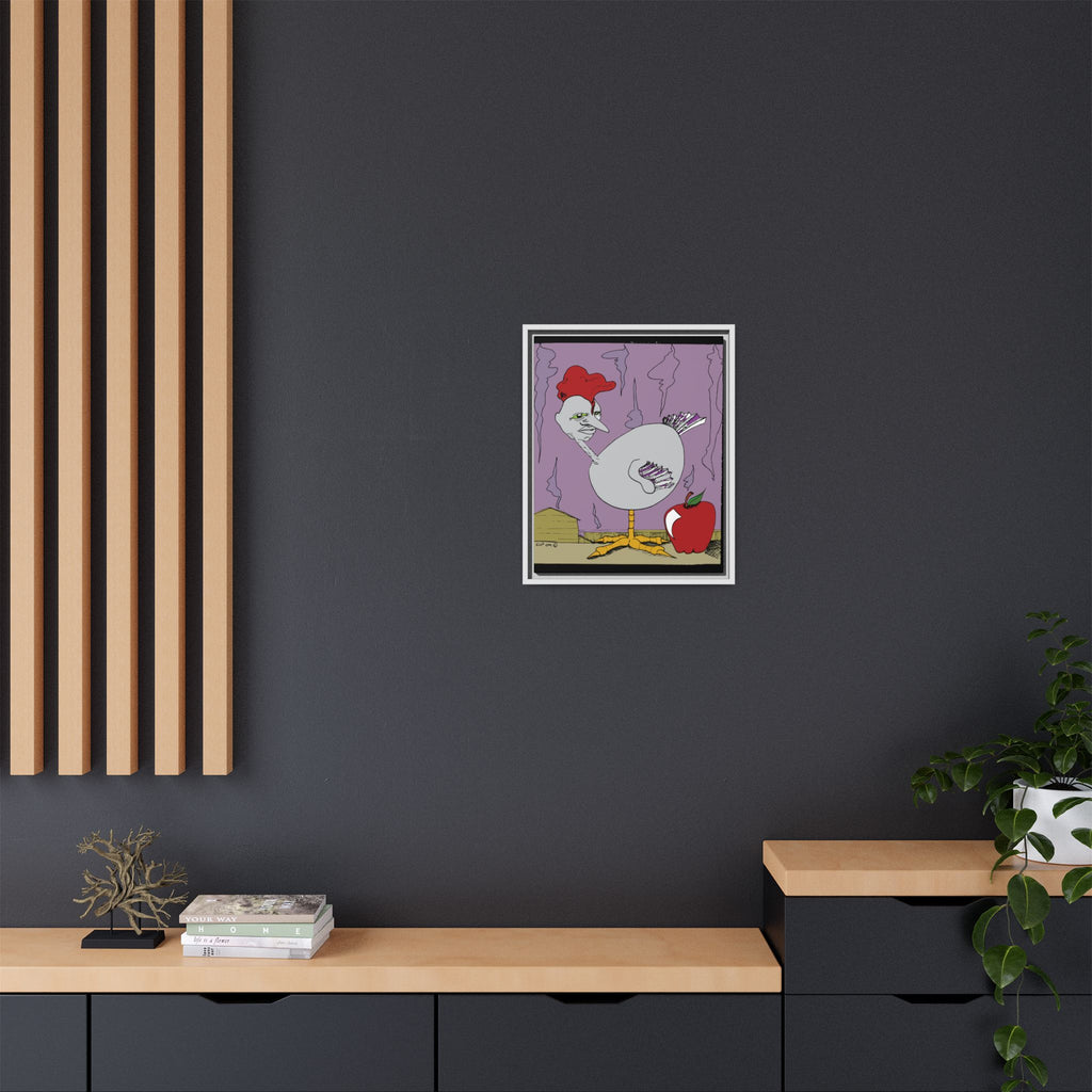"Ass apple" Framed Canvas Art by Larry White
