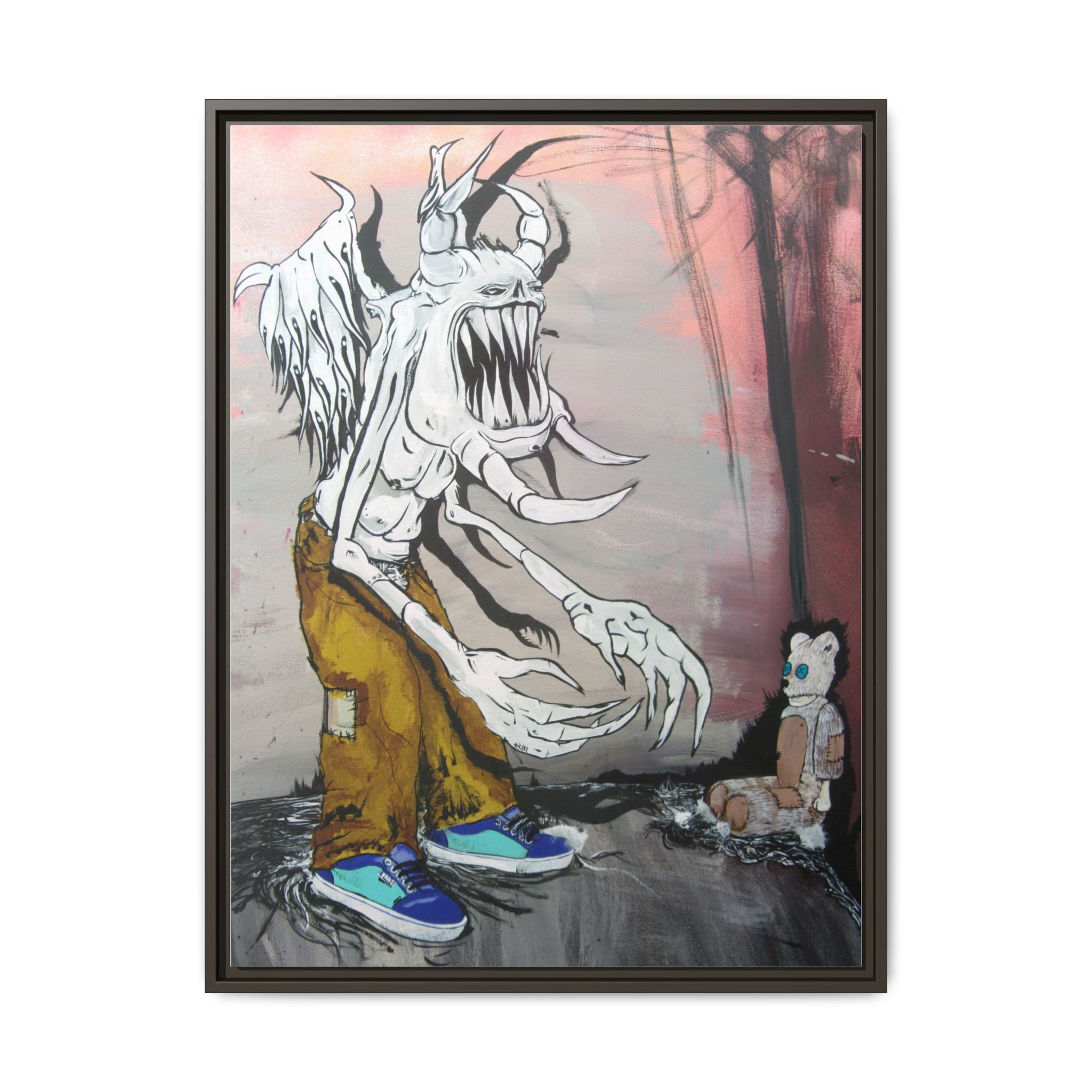 "Boogieman in slacks canvas Print by Larry White