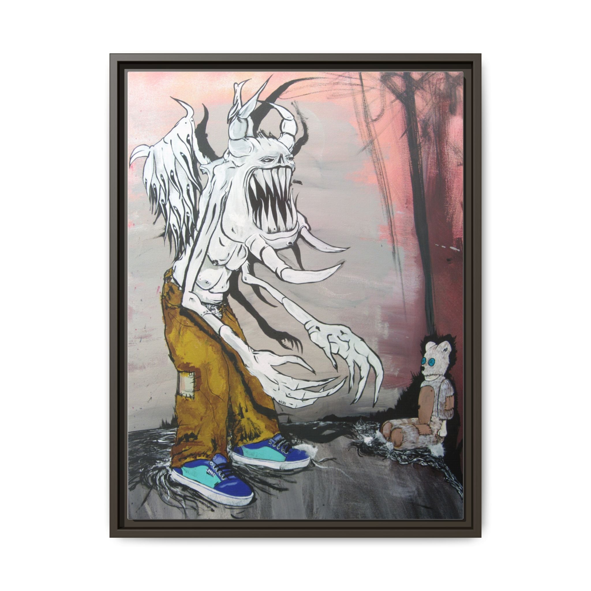 "Boogieman in slacks canvas Print by Larry White