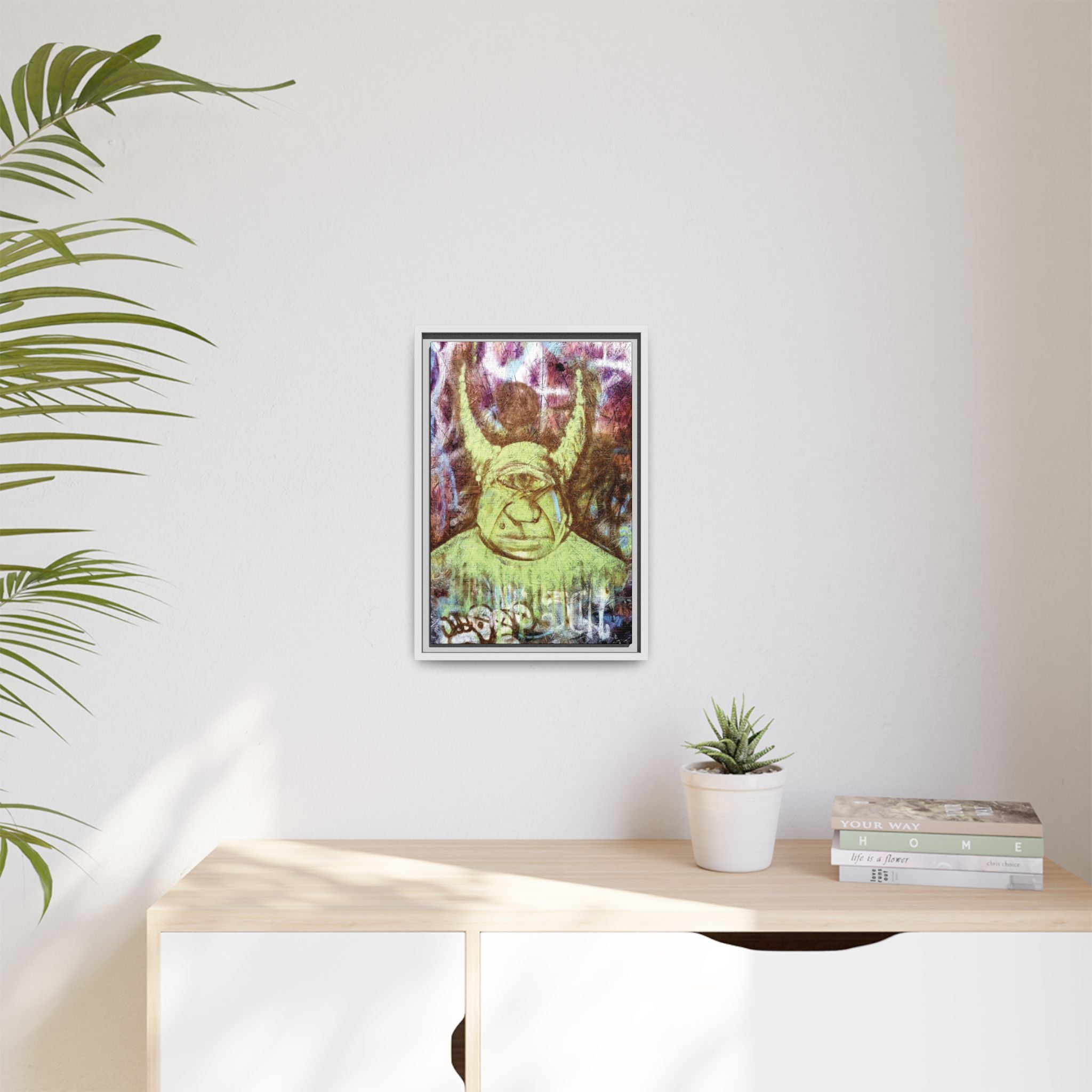 Cyclops Viking Art Print canvas print by Larry White