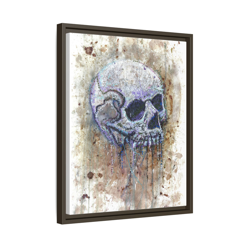 "Albums" Skull Art by Larry White  Framed Matte Canvas —