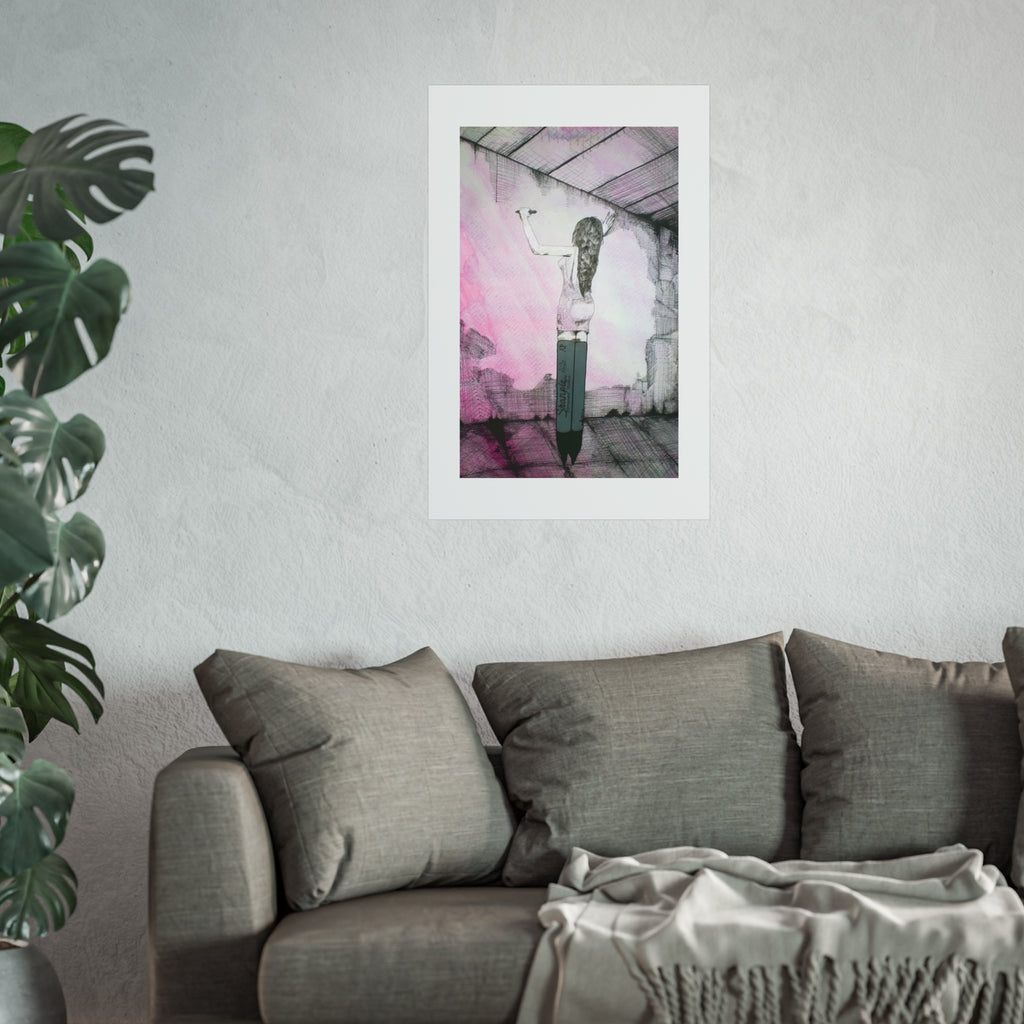 Fine Art Poster — "She Is Sharp" Feminine Illustration by Larry White