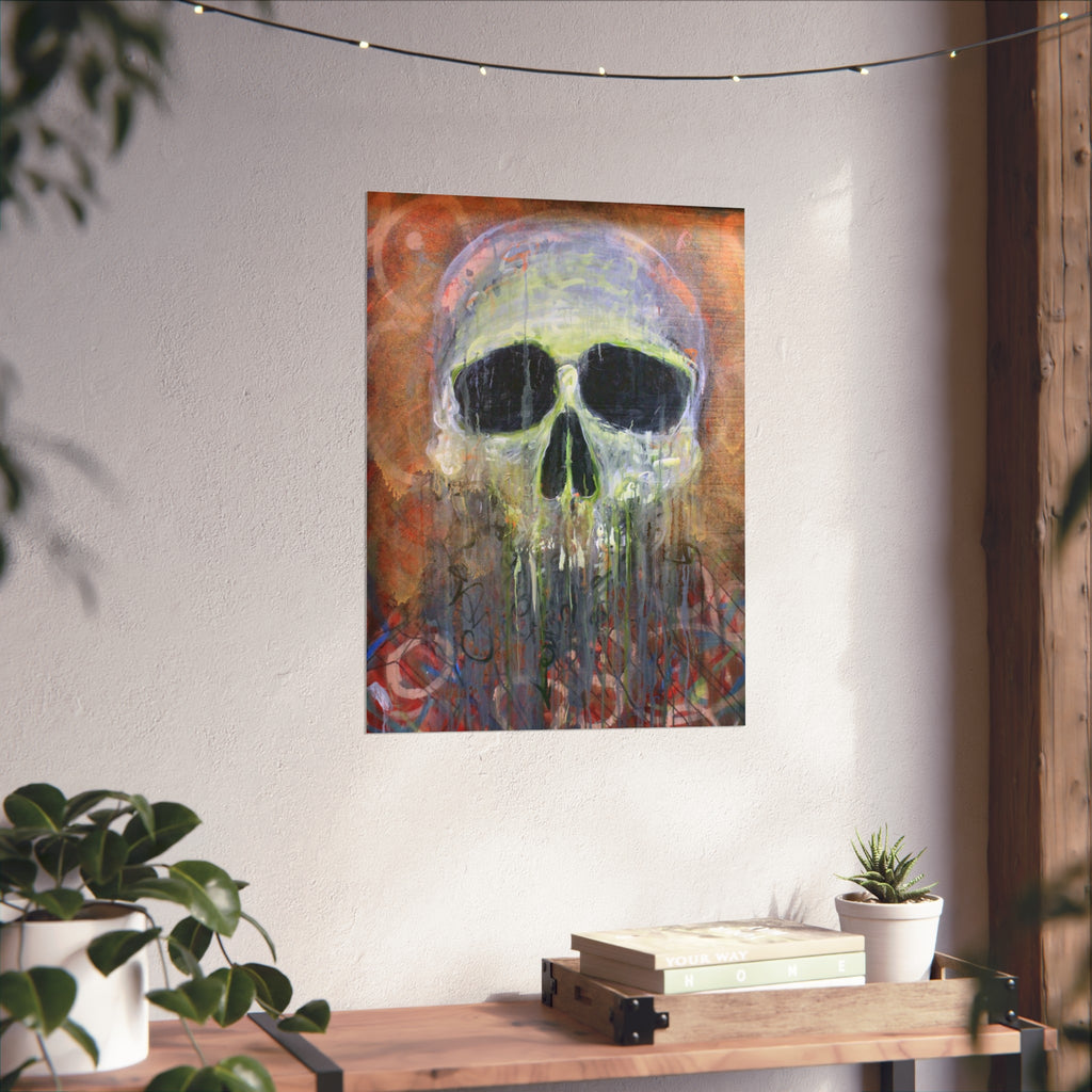 Fisherman's Friend Skull Art Poster — Dripping Fine Art Print by Larry White