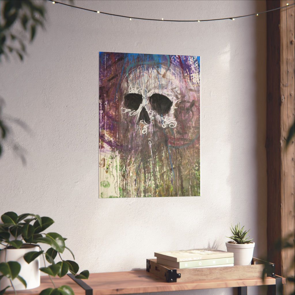 Arctic Skull Fine Art Poster — "Arctic" by Larry White (Mixed Media)