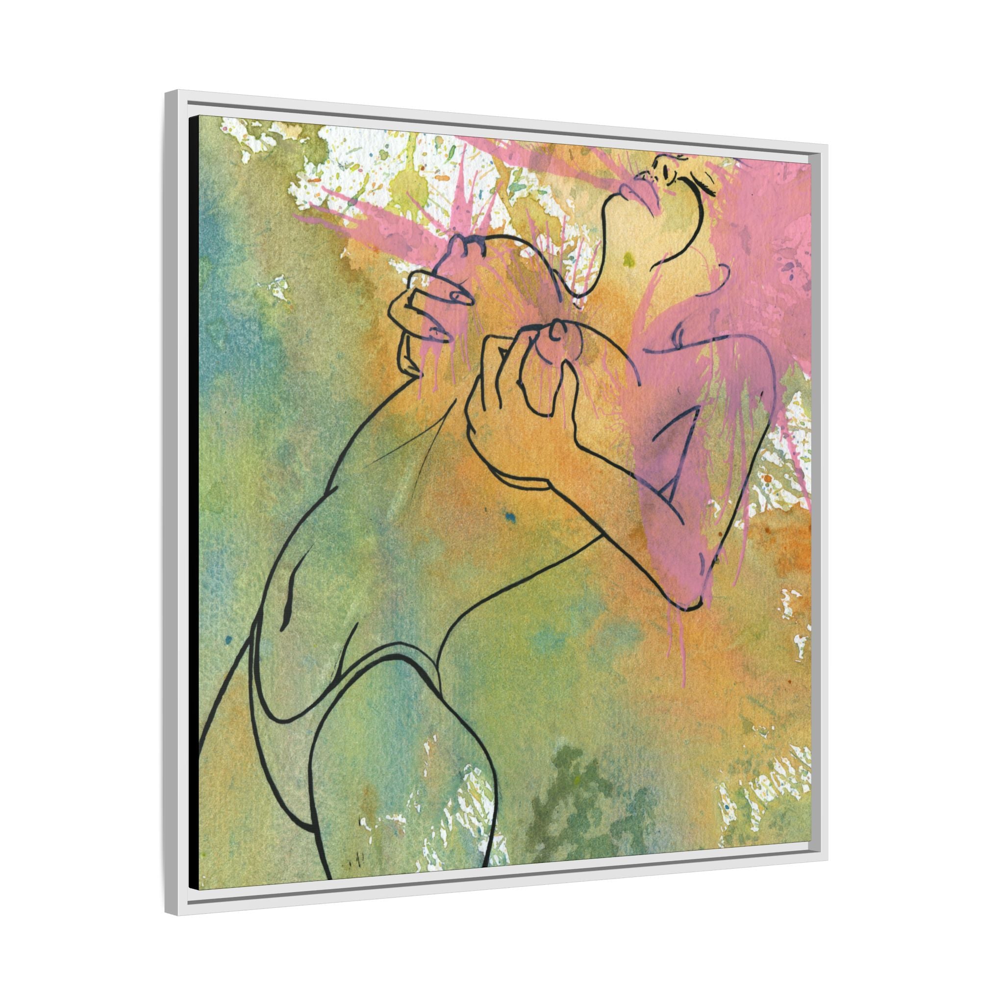 "Pinking" Canvas Framed print By Larry White