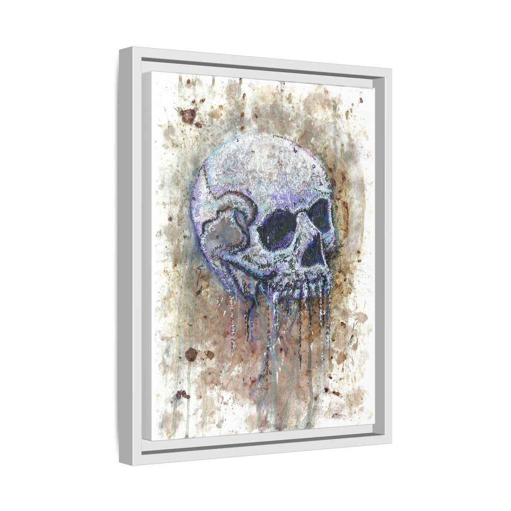 "Albums" Skull Art by Larry White  Framed Matte Canvas —