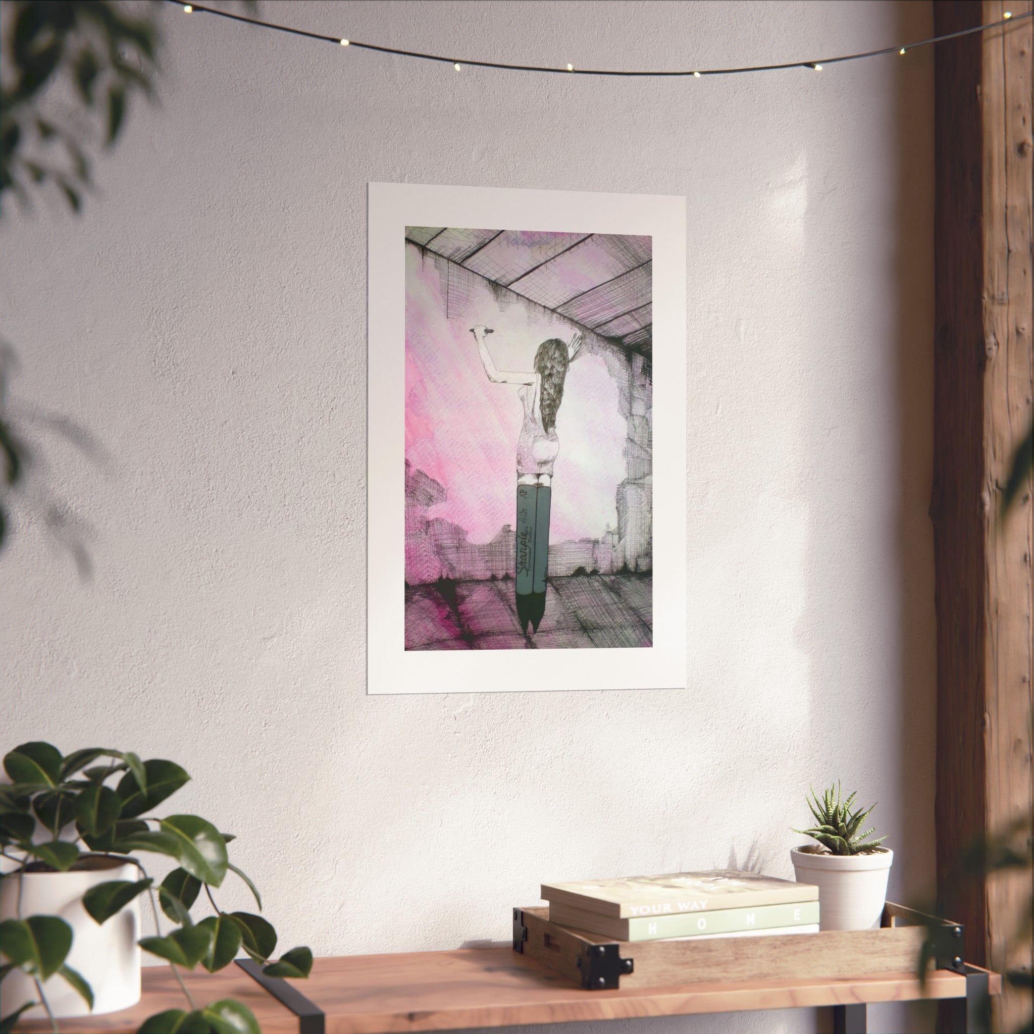 Fine Art Poster — "She Is Sharp" Feminine Illustration by Larry White