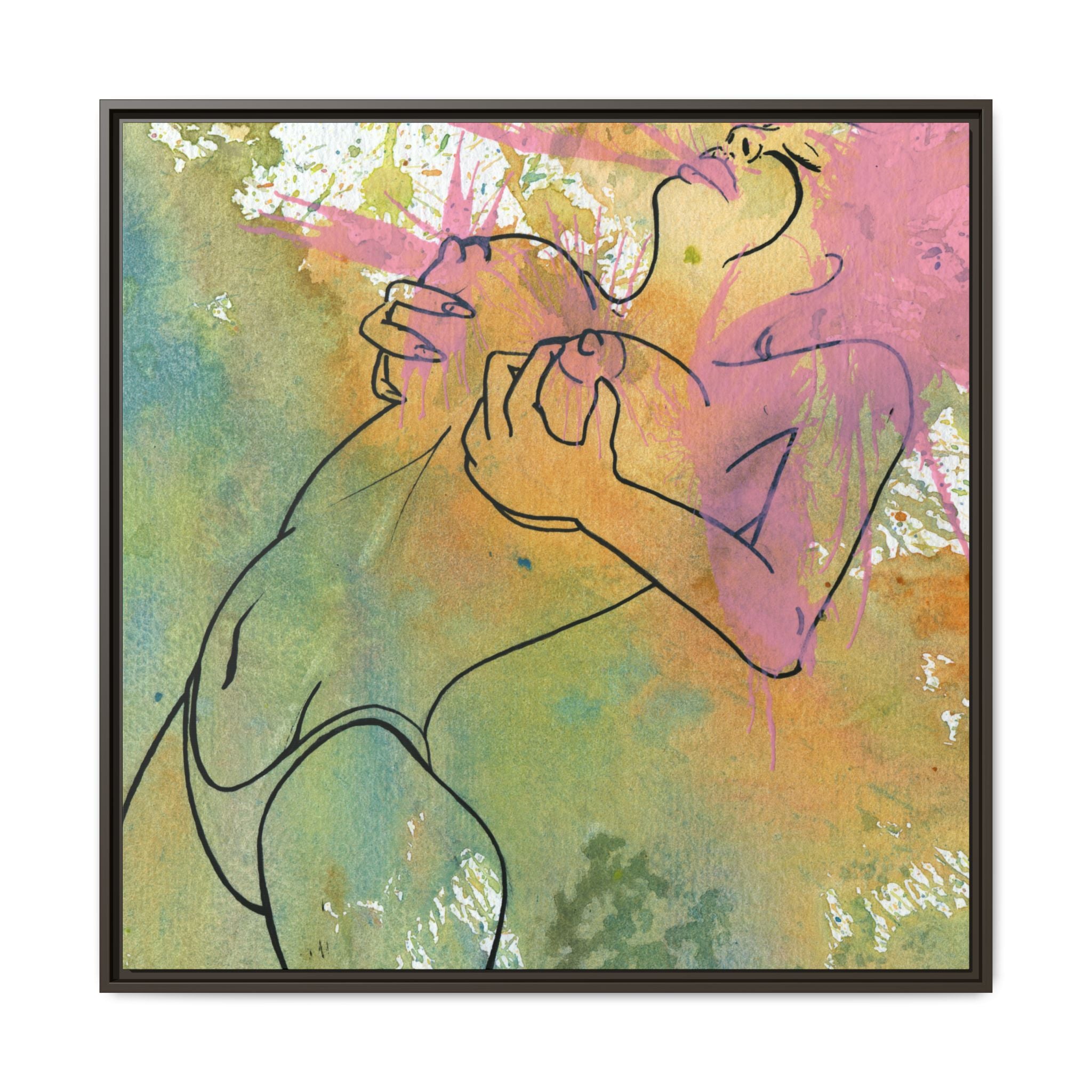 "Pinking" Canvas Framed print By Larry White