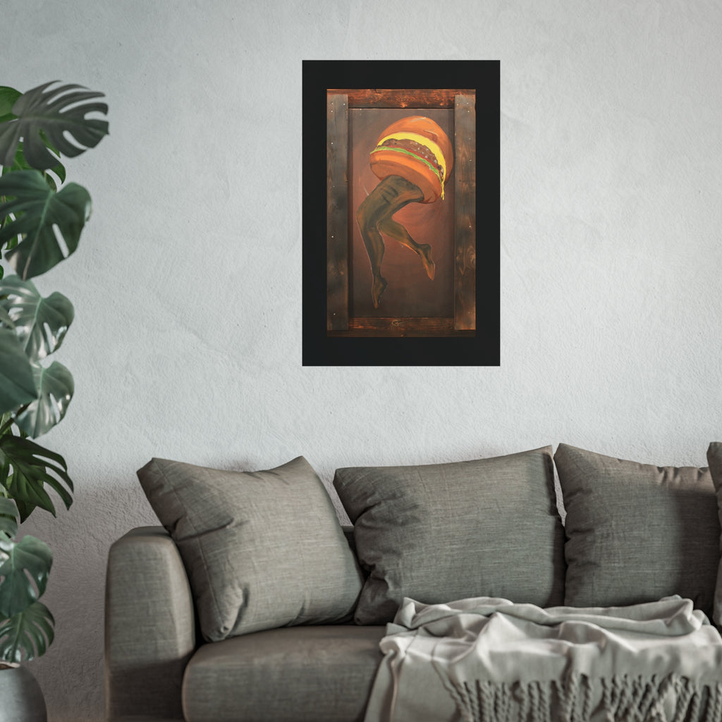 Burger Legs Fine Art Poster — "Burger Legs" Painting by Larry White