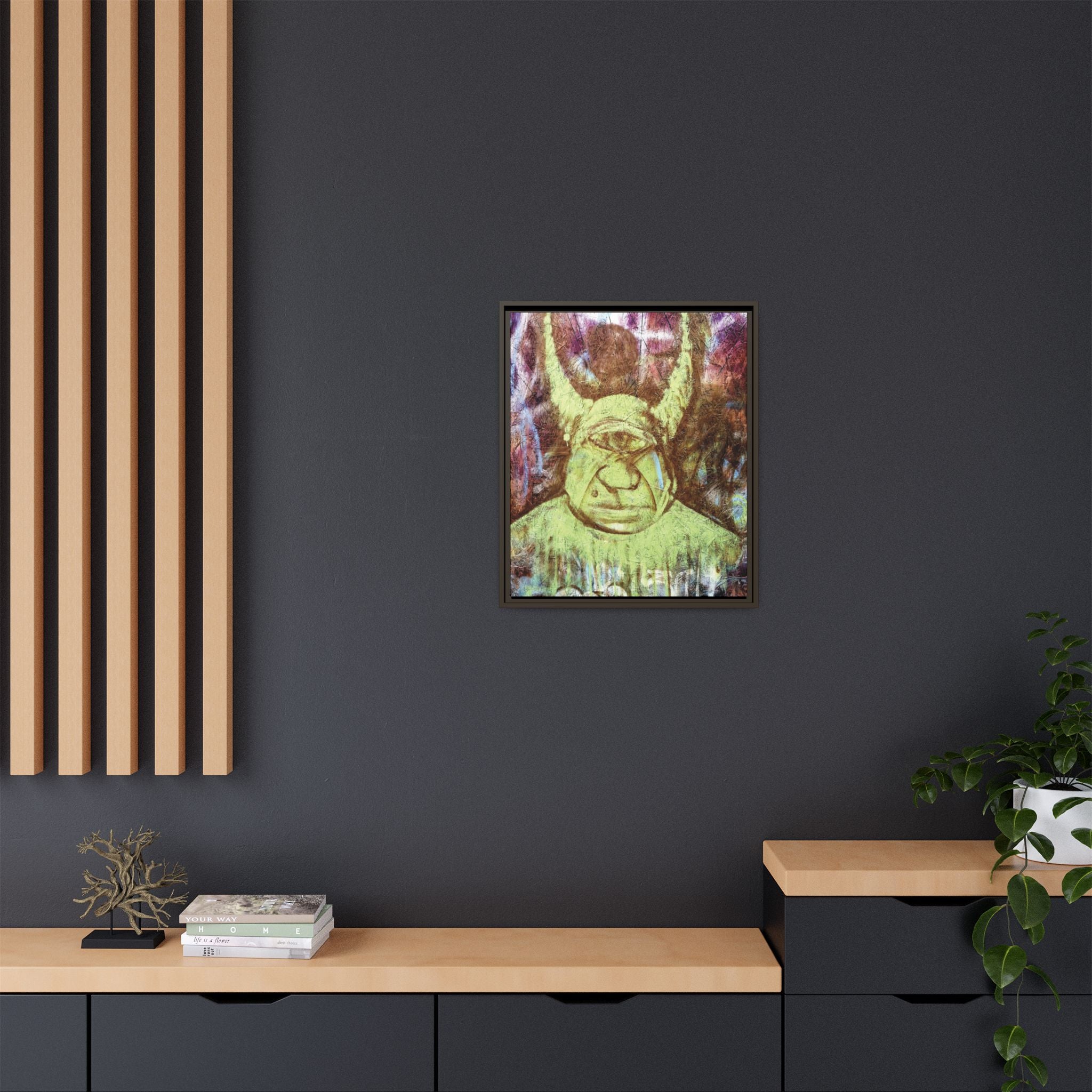 Cyclops Viking Art Print canvas print by Larry White