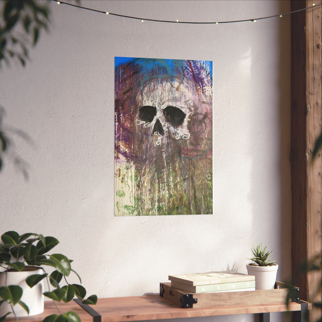 Arctic Skull Fine Art Poster — "Arctic" by Larry White (Mixed Media)