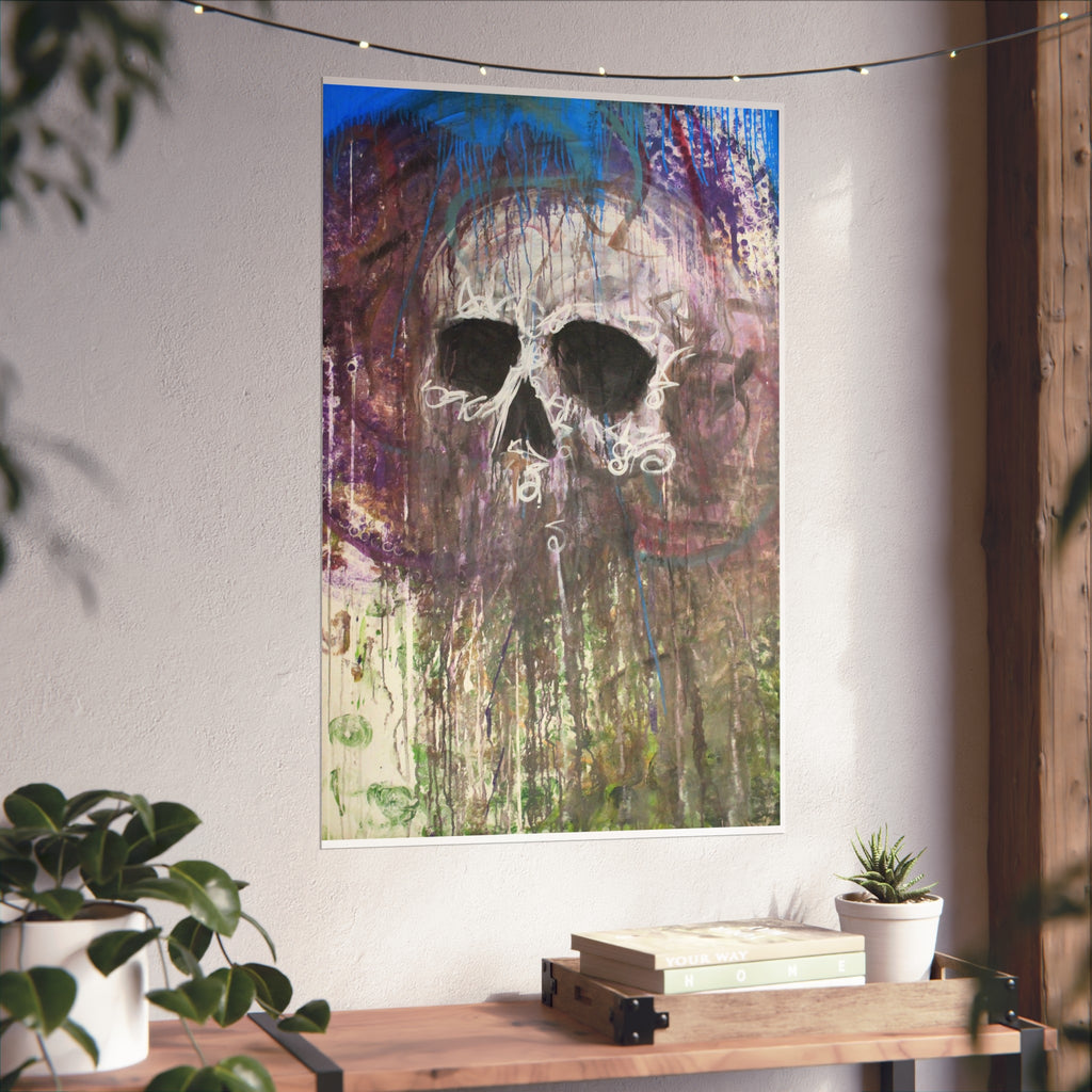 Arctic Skull Fine Art Poster — "Arctic" by Larry White (Mixed Media)