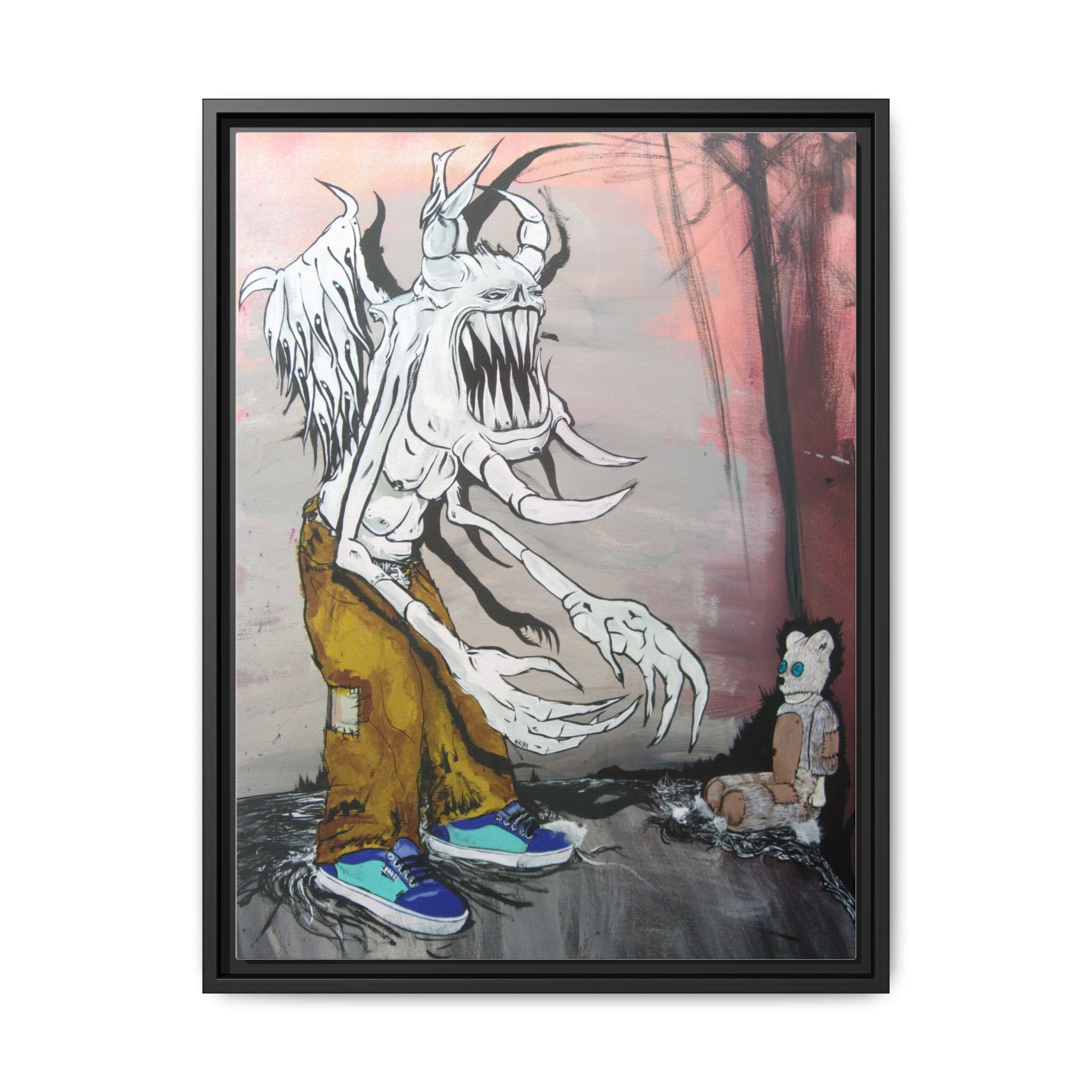 "Boogieman in slacks canvas Print by Larry White