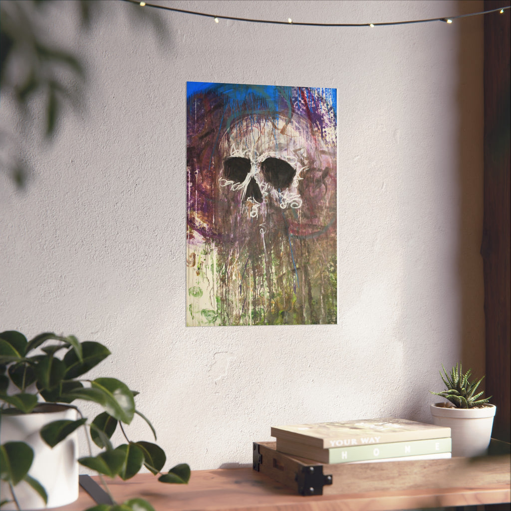 Arctic Skull Fine Art Poster — "Arctic" by Larry White (Mixed Media)