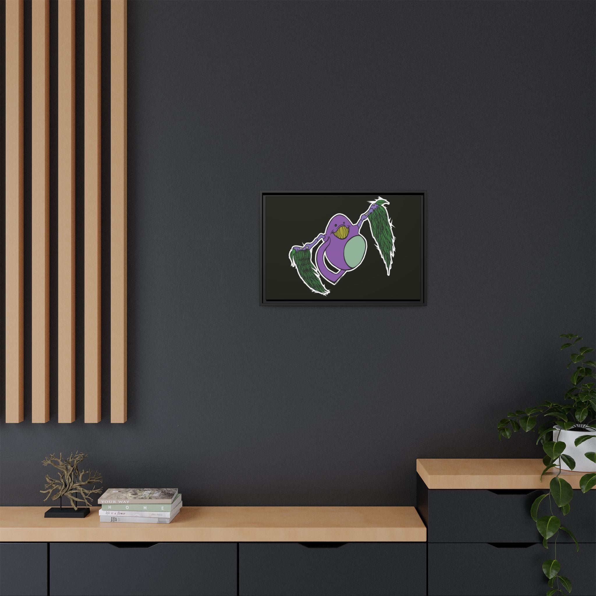 "Fly Guy" Framed Matte Canvas Art —By Larry White