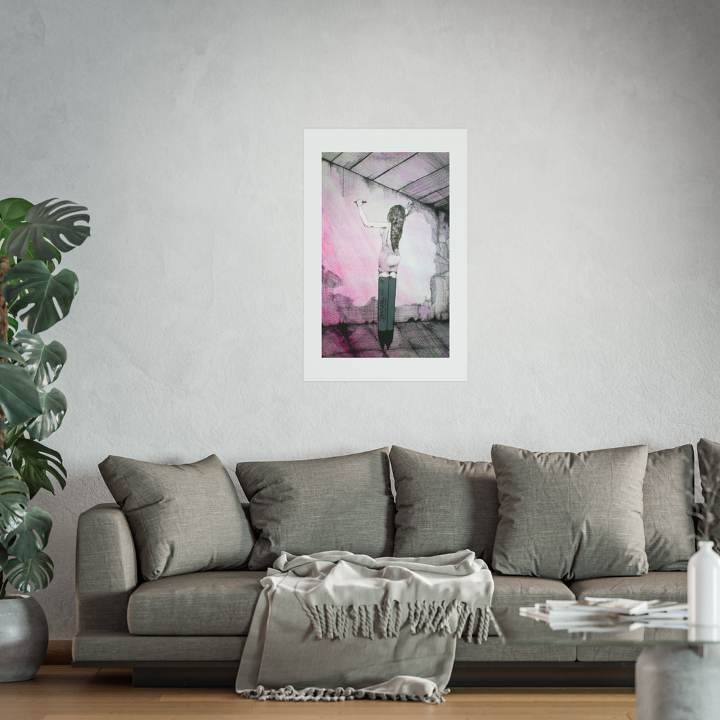 Fine Art Poster — "She Is Sharp" Feminine Illustration by Larry White