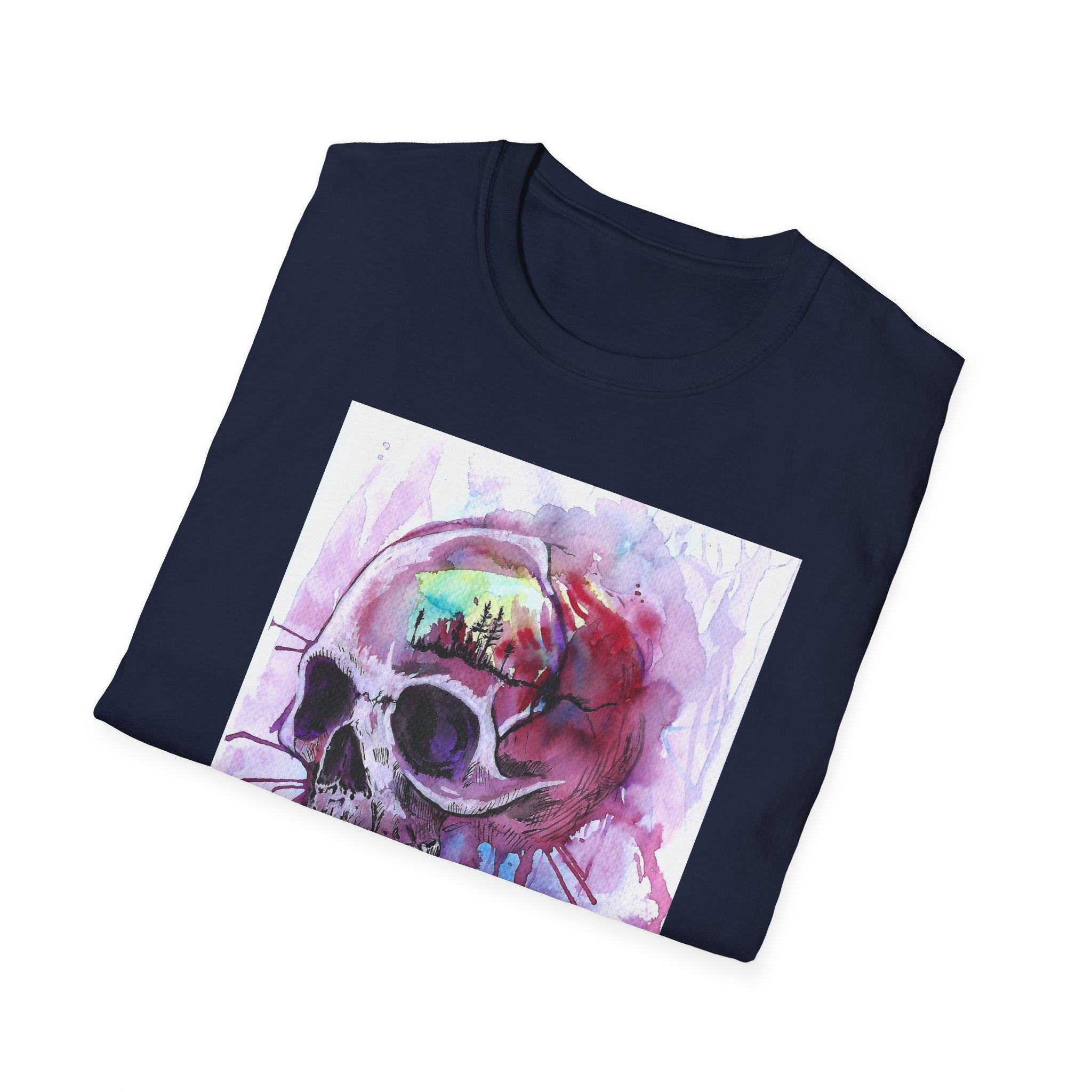 "Sweet Home" Art T-Shirt — Colorful Drip Skull Art Tee