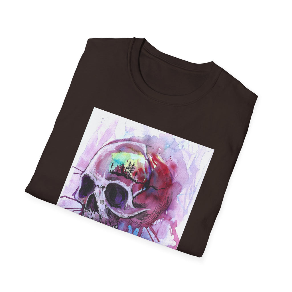 "Sweet Home" Art T-Shirt — Colorful Drip Skull Art Tee