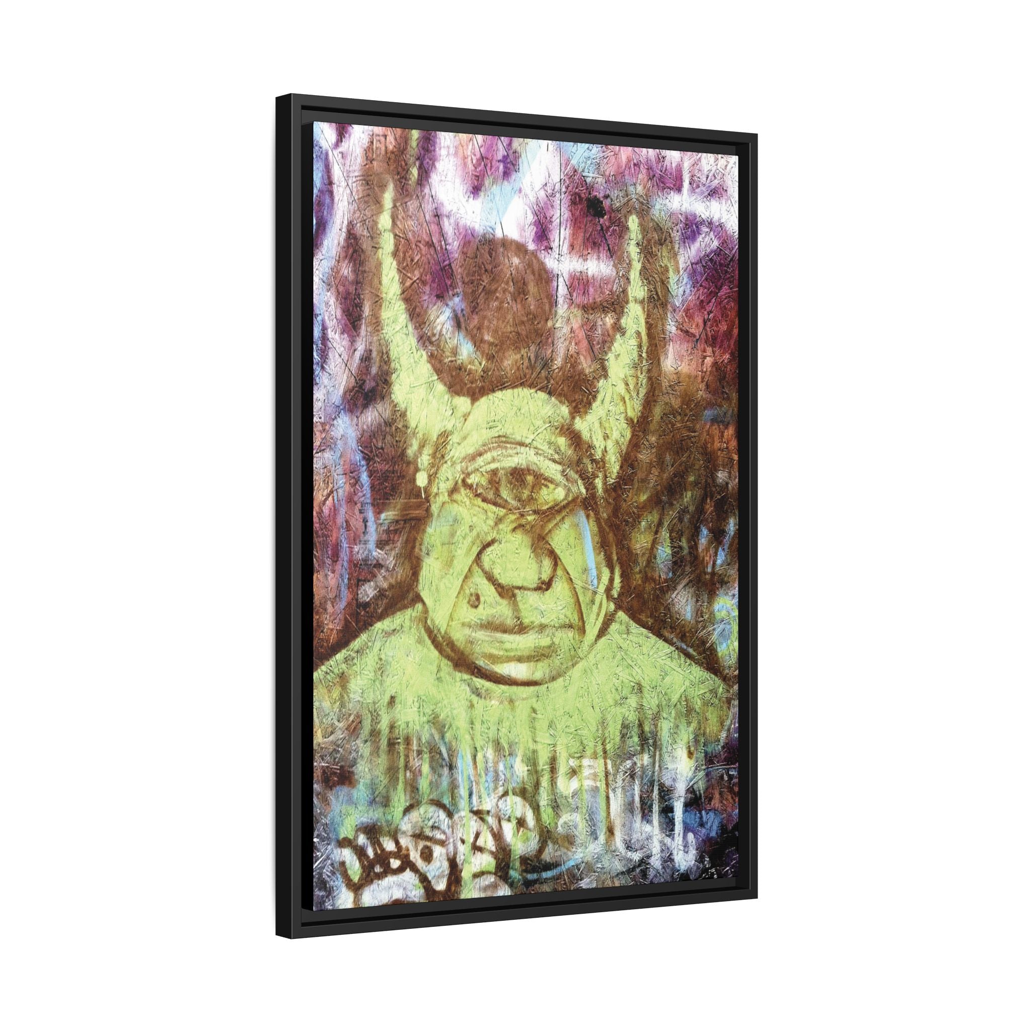 Cyclops Viking Art Print canvas print by Larry White