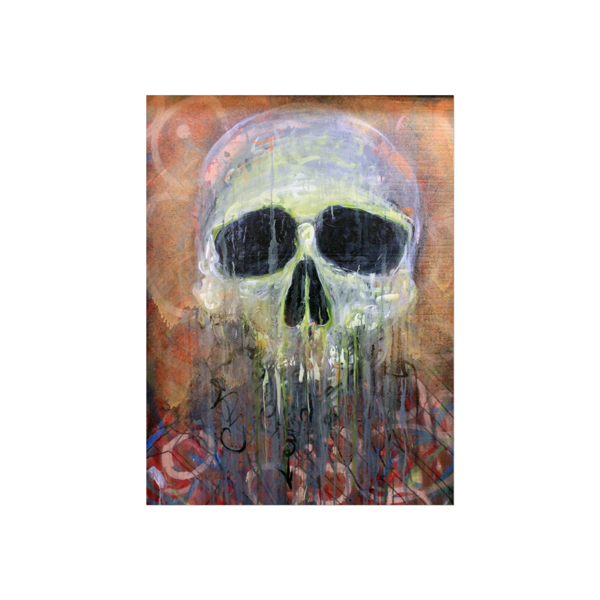 Fisherman's Friend Skull Art Poster — Dripping Fine Art Print by Larry White