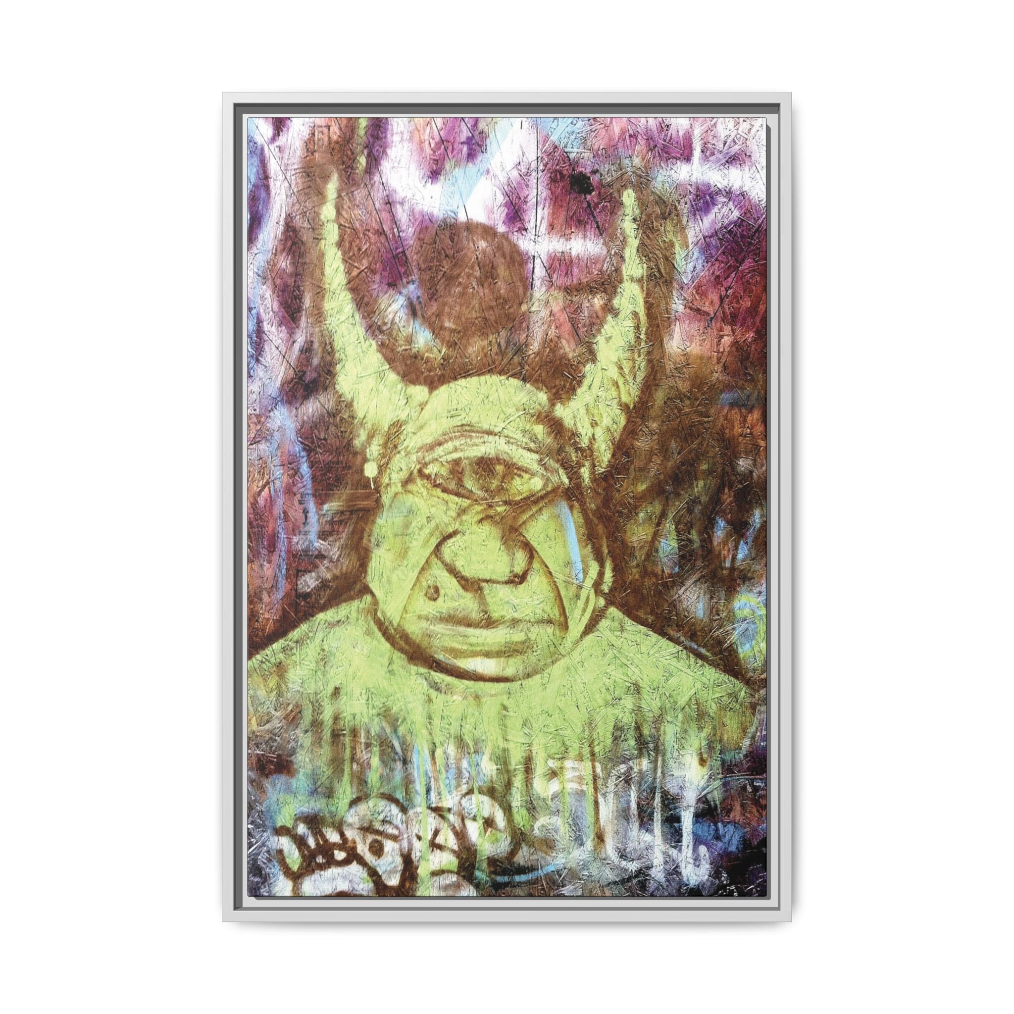 Cyclops Viking Art Print canvas print by Larry White