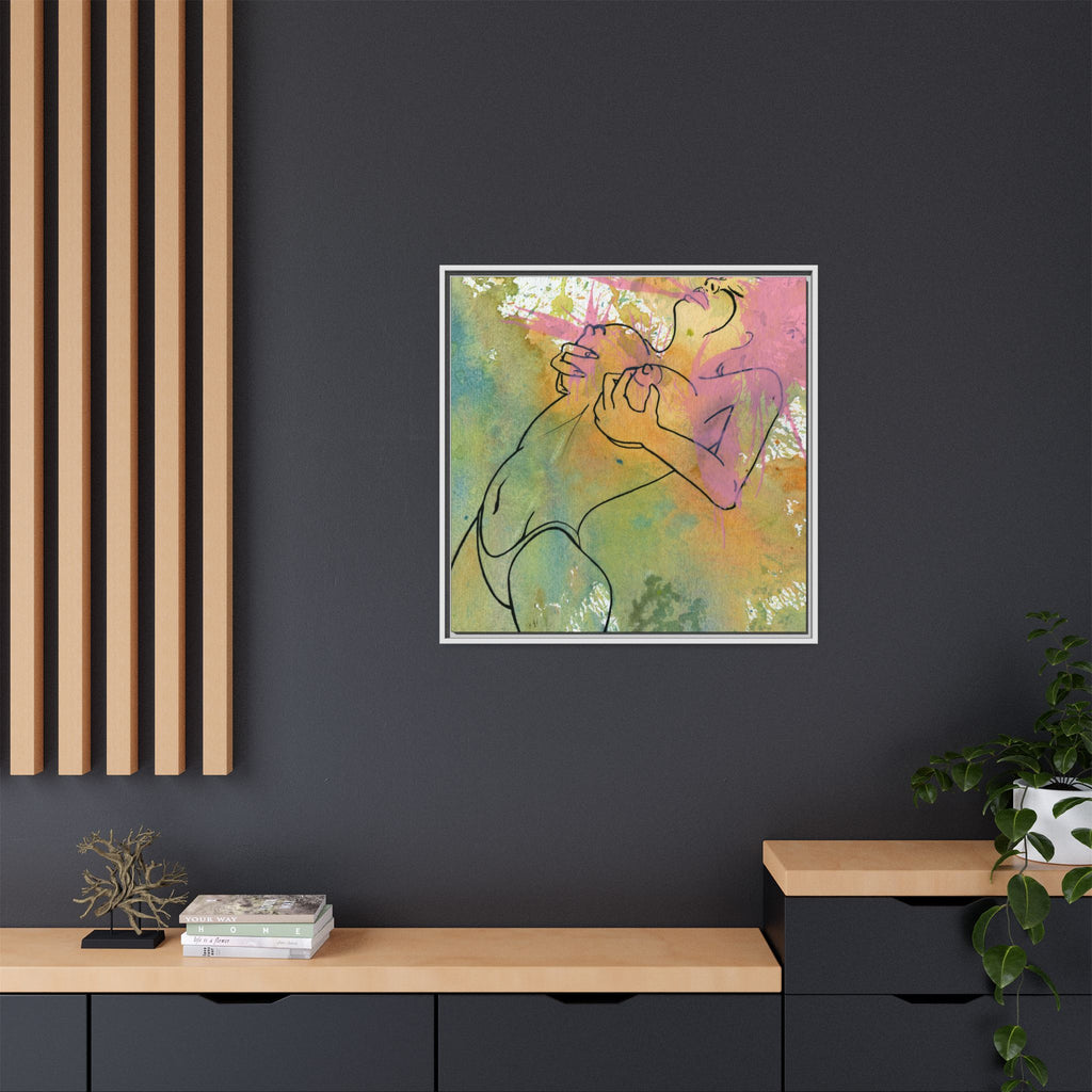 "Pinking" Canvas Framed print By Larry White