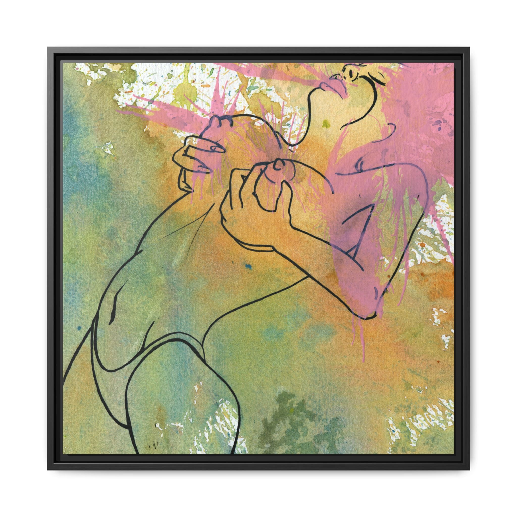 "Pinking" Canvas Framed print By Larry White