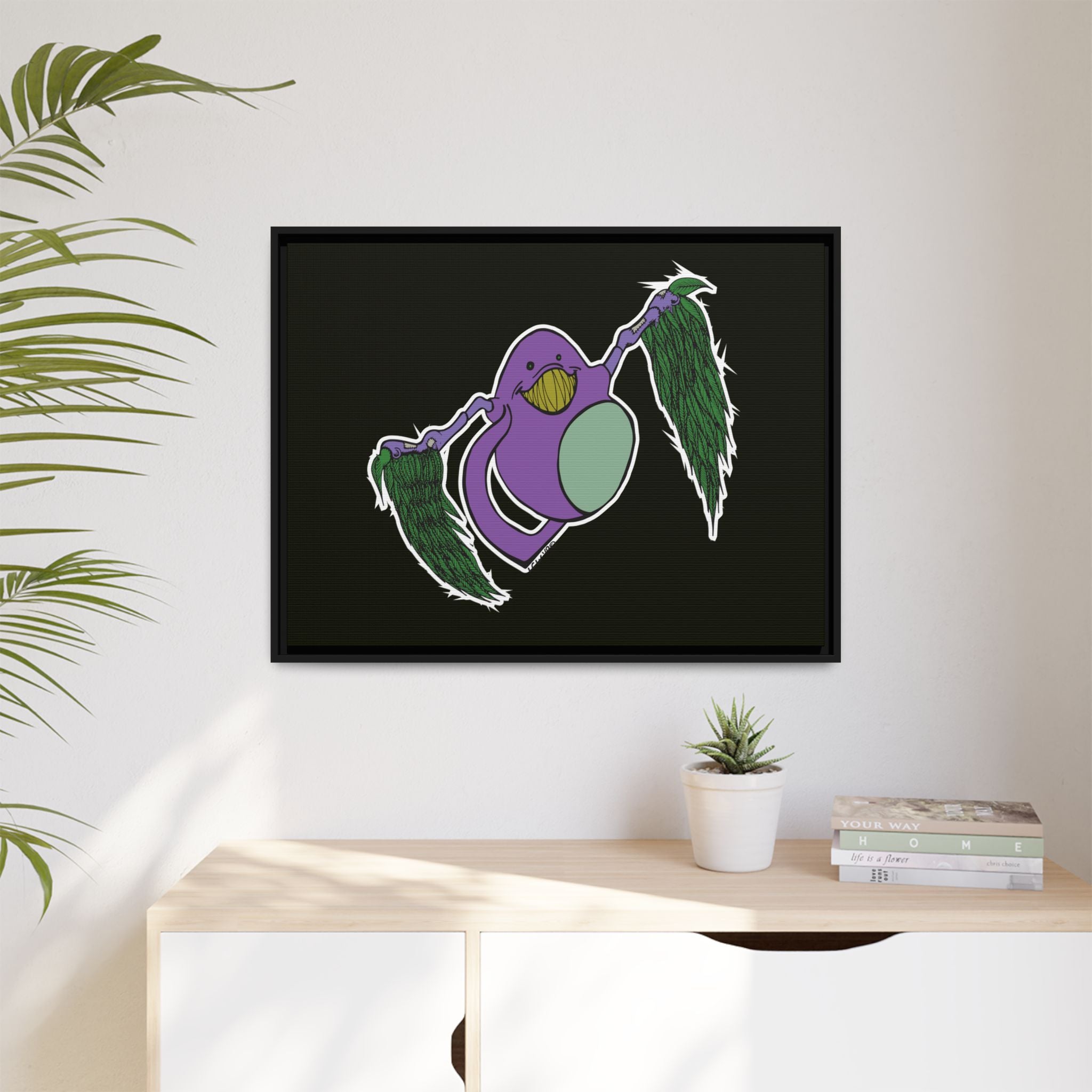 "Fly Guy" Framed Matte Canvas Art —By Larry White