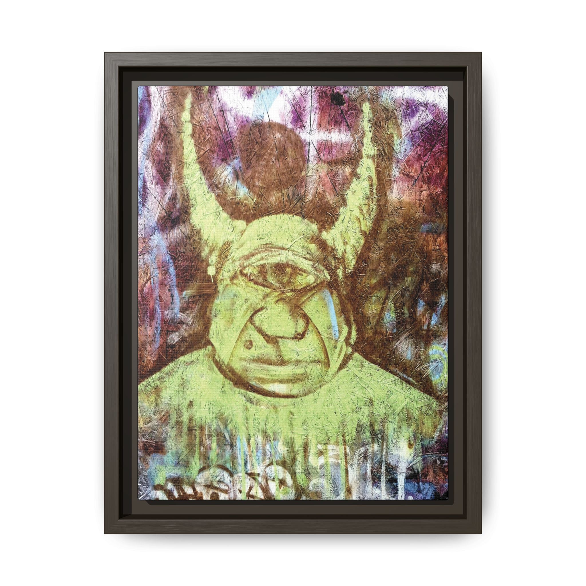 Cyclops Viking Art Print canvas print by Larry White