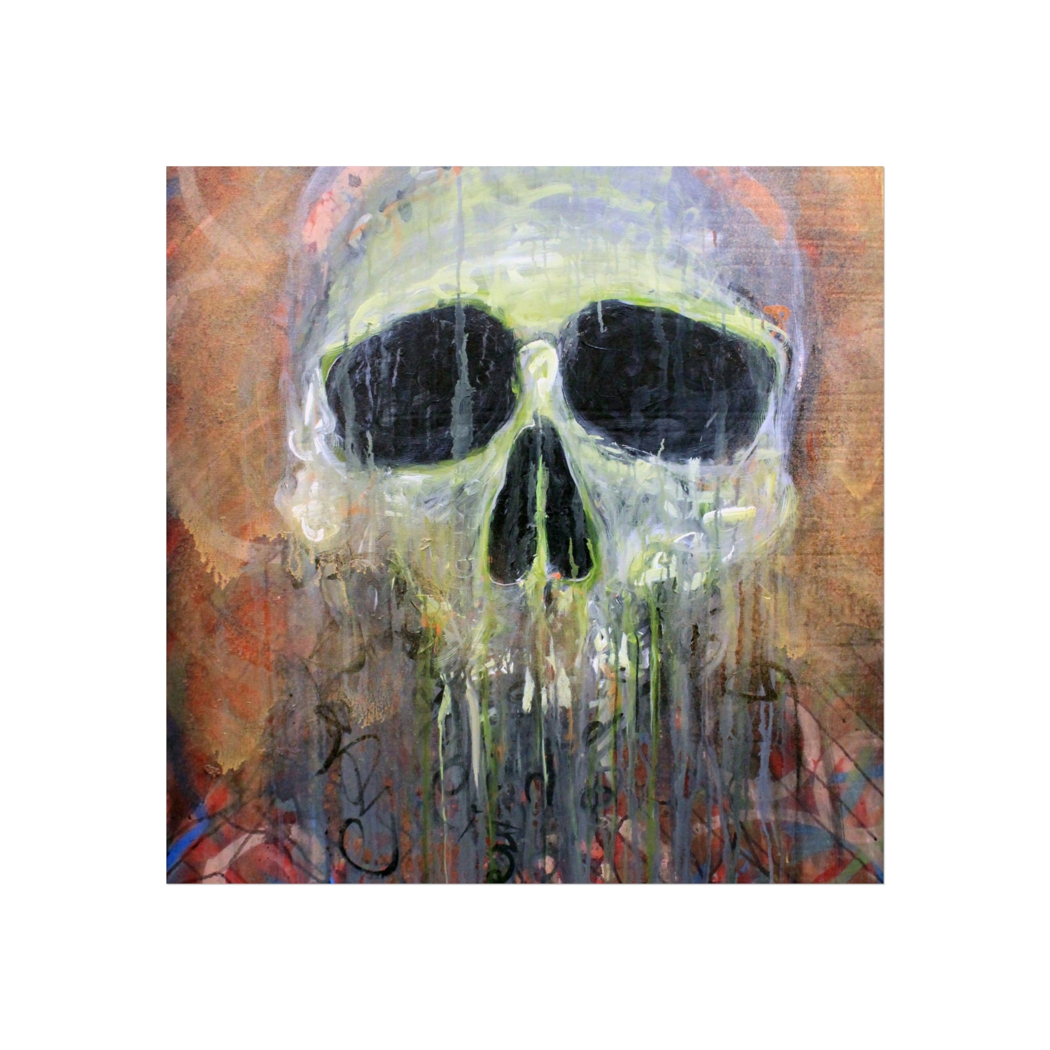 Fisherman's Friend Skull Art Poster — Dripping Fine Art Print by Larry White