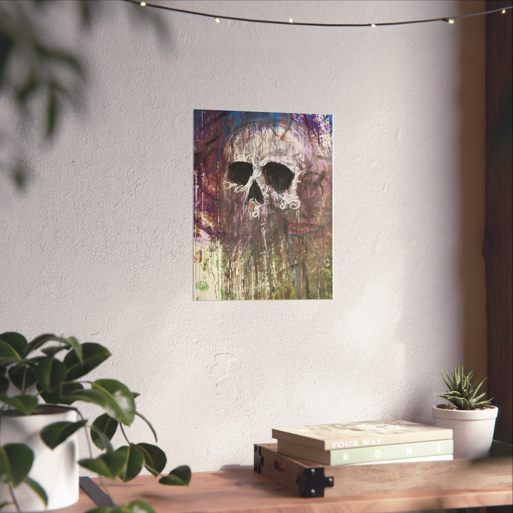 Arctic Skull Fine Art Poster — "Arctic" by Larry White (Mixed Media)
