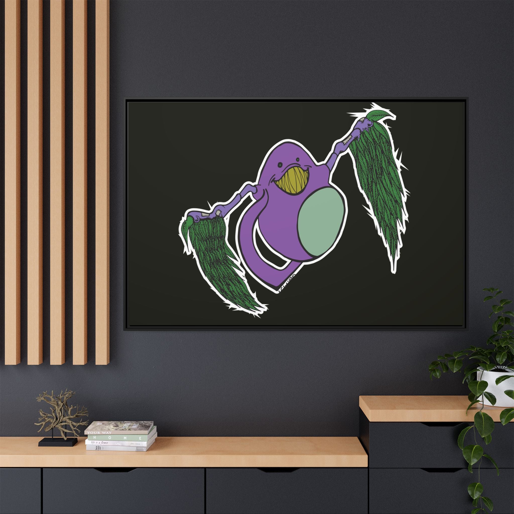 "Fly Guy" Framed Matte Canvas Art —By Larry White