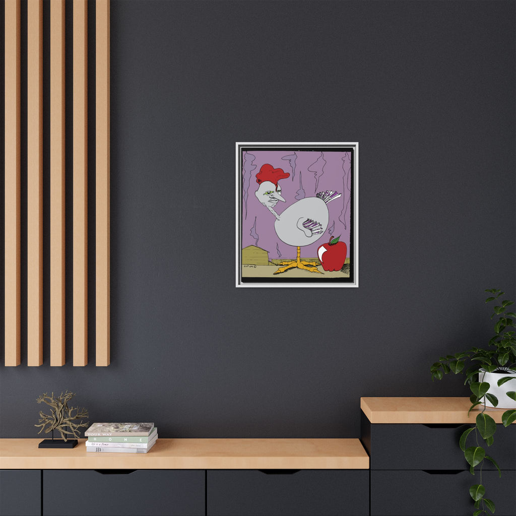 "Ass apple" Framed Canvas Art by Larry White