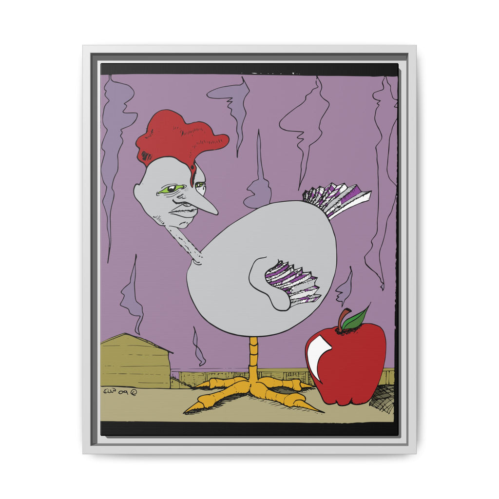 "Ass apple" Framed Canvas Art by Larry White