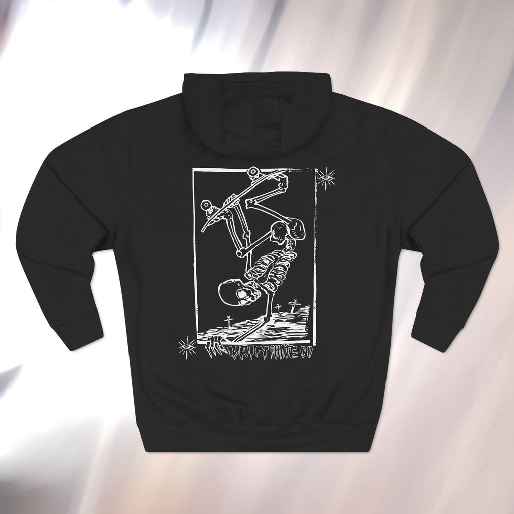 Vain Skate Co inverted skelly Hoodie — Three-Panel Fleece Skateboard Pullover
