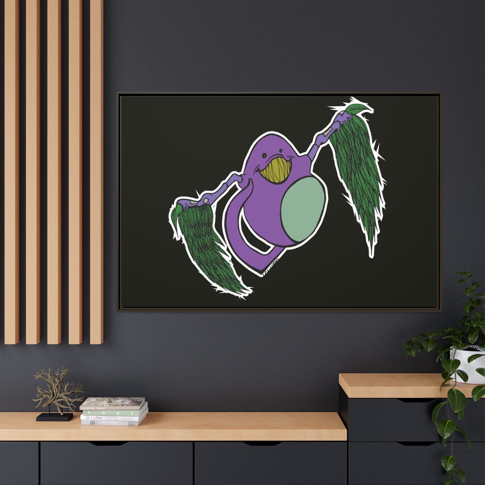 "Fly Guy" Framed Matte Canvas Art —By Larry White