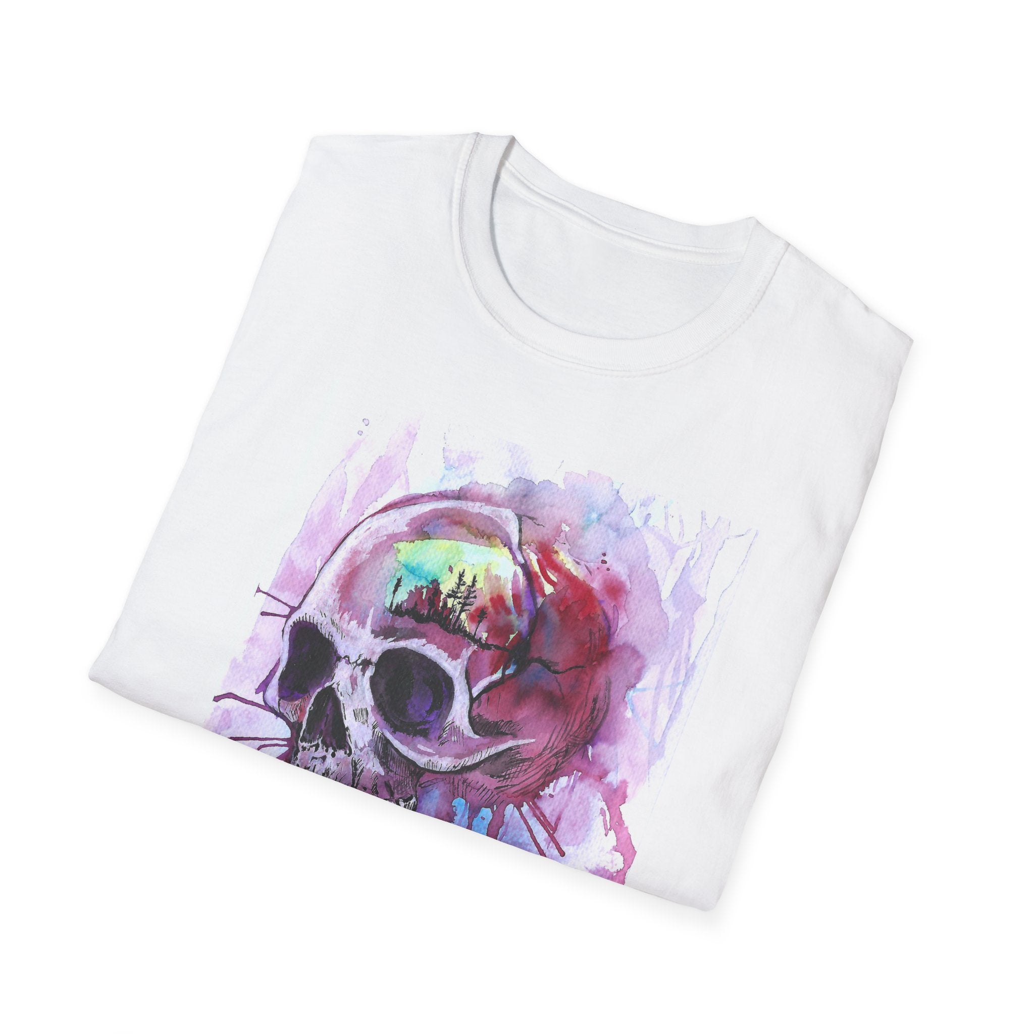 "Sweet Home" Art T-Shirt — Colorful Drip Skull Art Tee