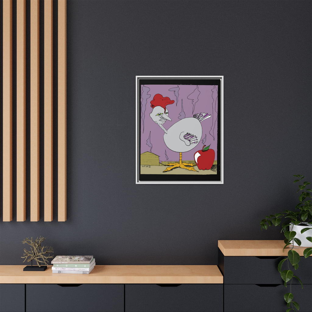 "Ass apple" Framed Canvas Art by Larry White