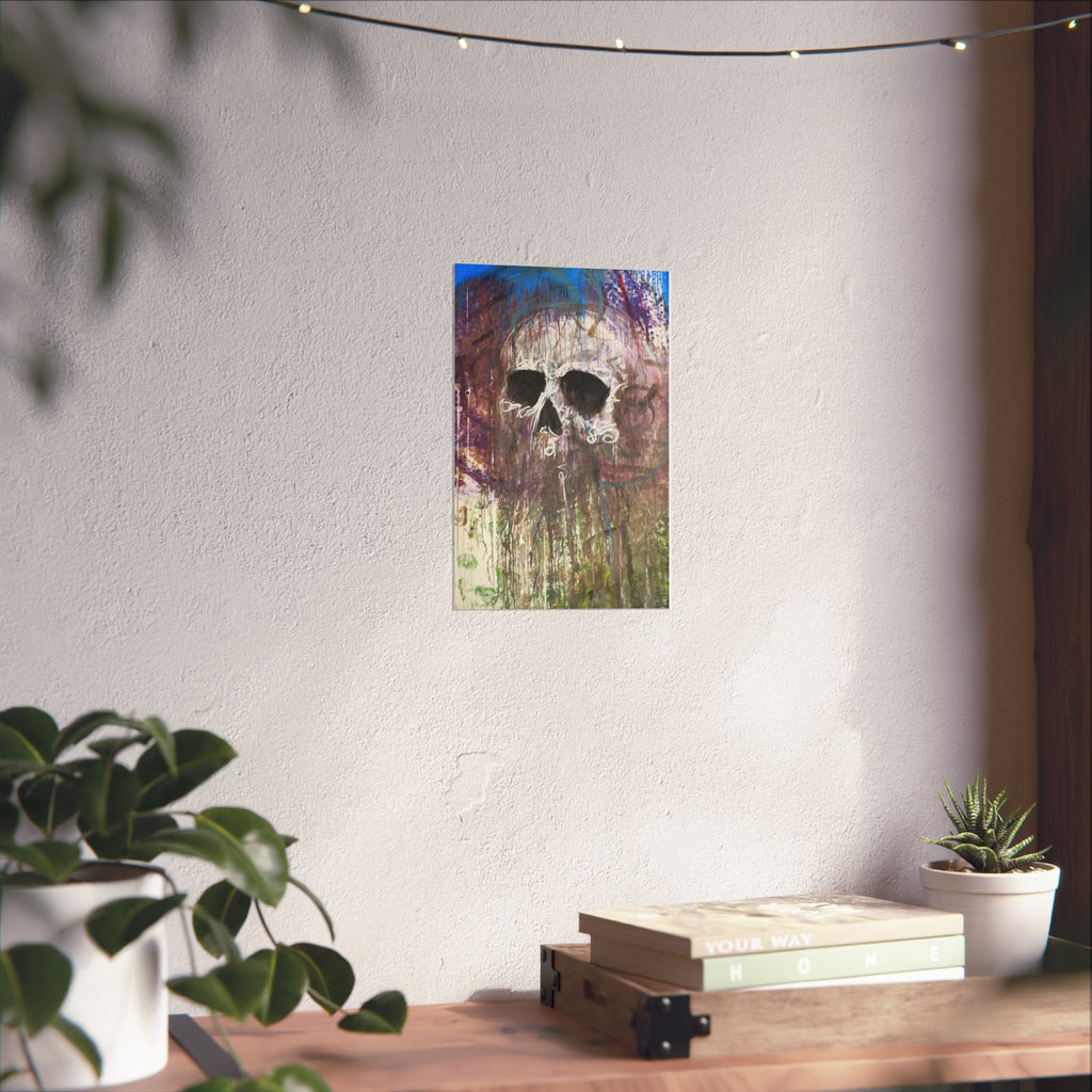 Arctic Skull Fine Art Poster — "Arctic" by Larry White (Mixed Media)