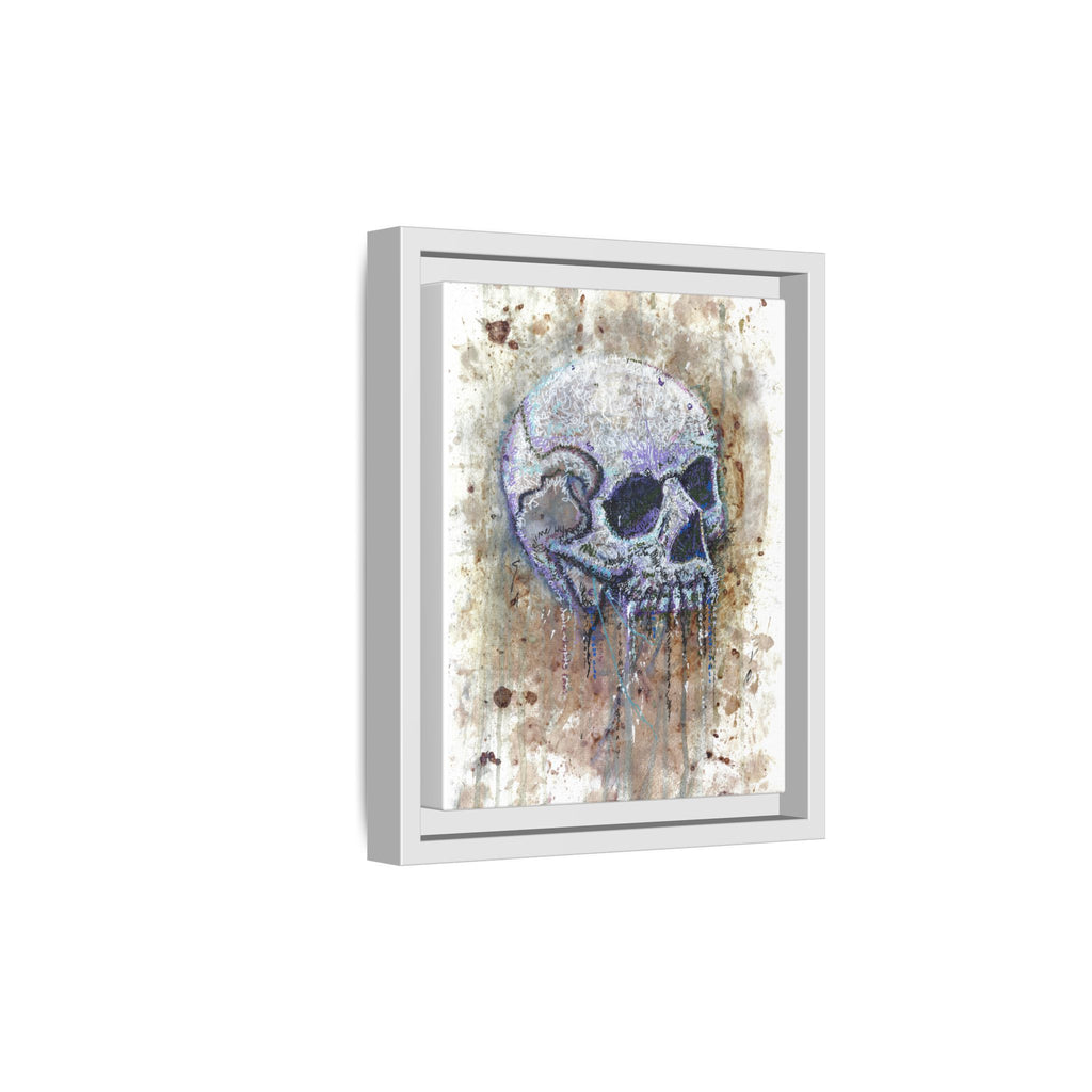 "Albums" Skull Art by Larry White  Framed Matte Canvas —